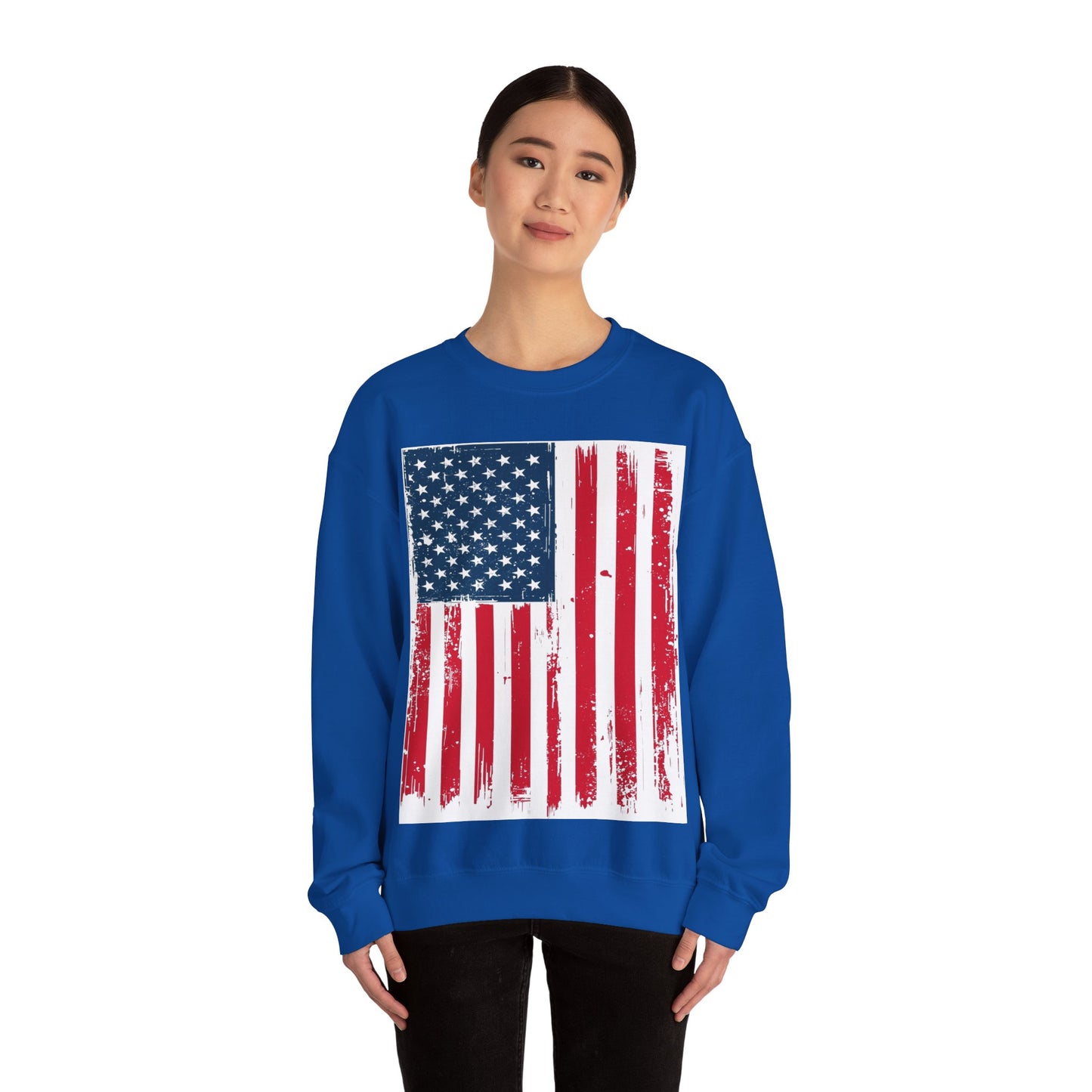 USA Flag Unisex Heavy Blend™ Crewneck Sweatshirt