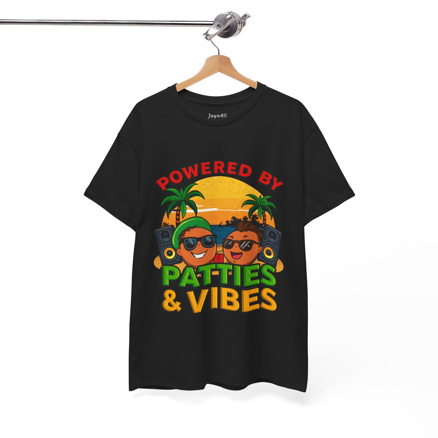Patties and Vibes T-Shirt — Casual Jamaican Phrase Tee