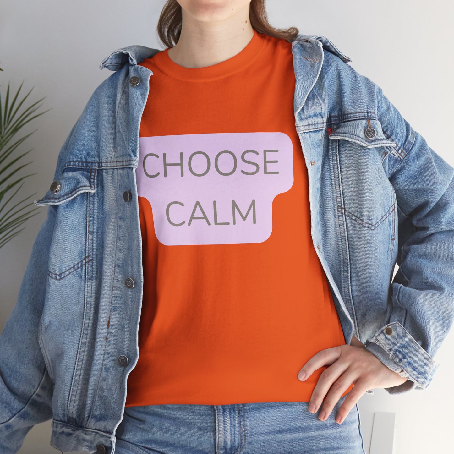Choose Calm T-Shirt — Minimal Pastel Graphic Tee for Mindfulness & Relaxation