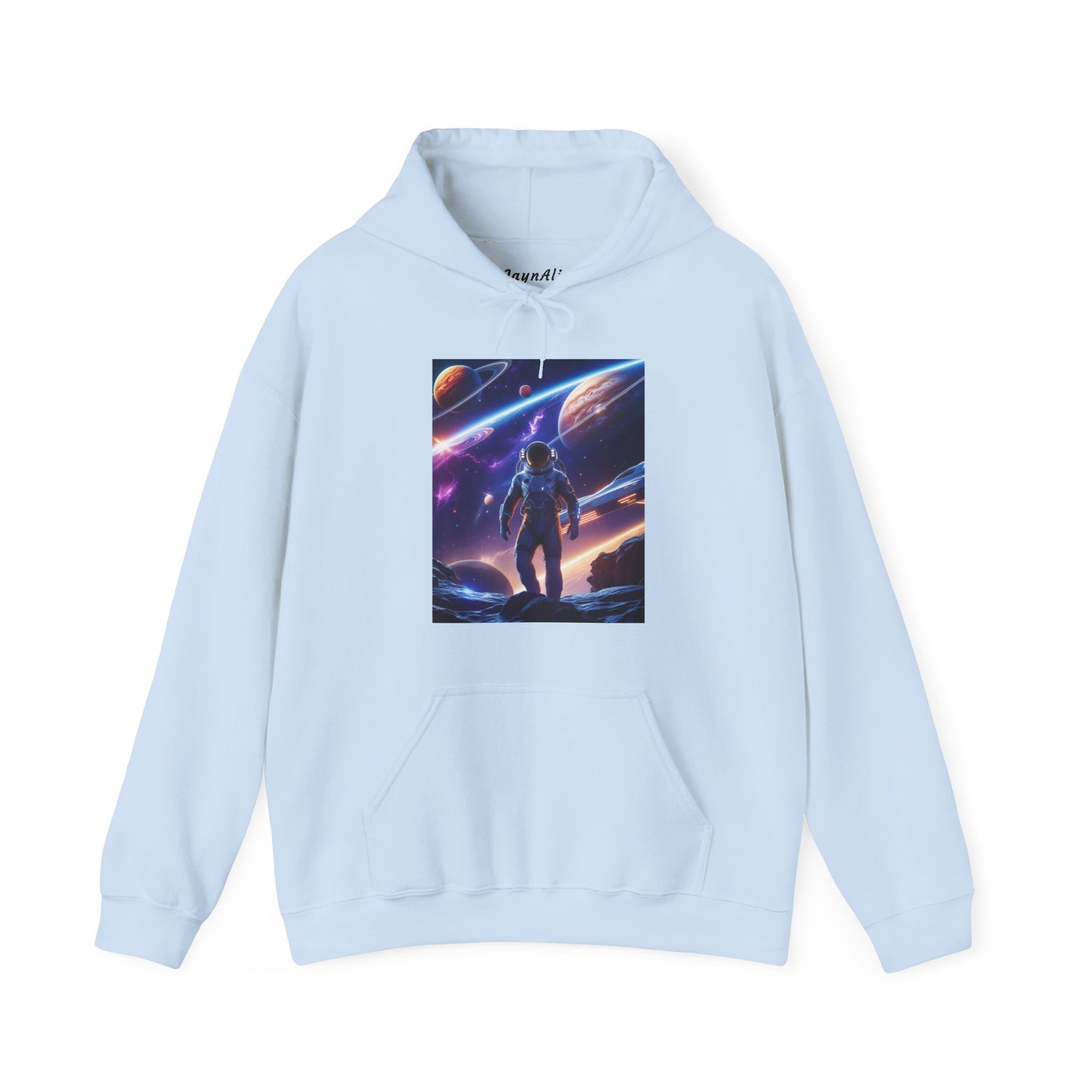 Cosmic Adventure Hooded Sweatshirt - Starry Night Graphic Unisex Sweatshirt