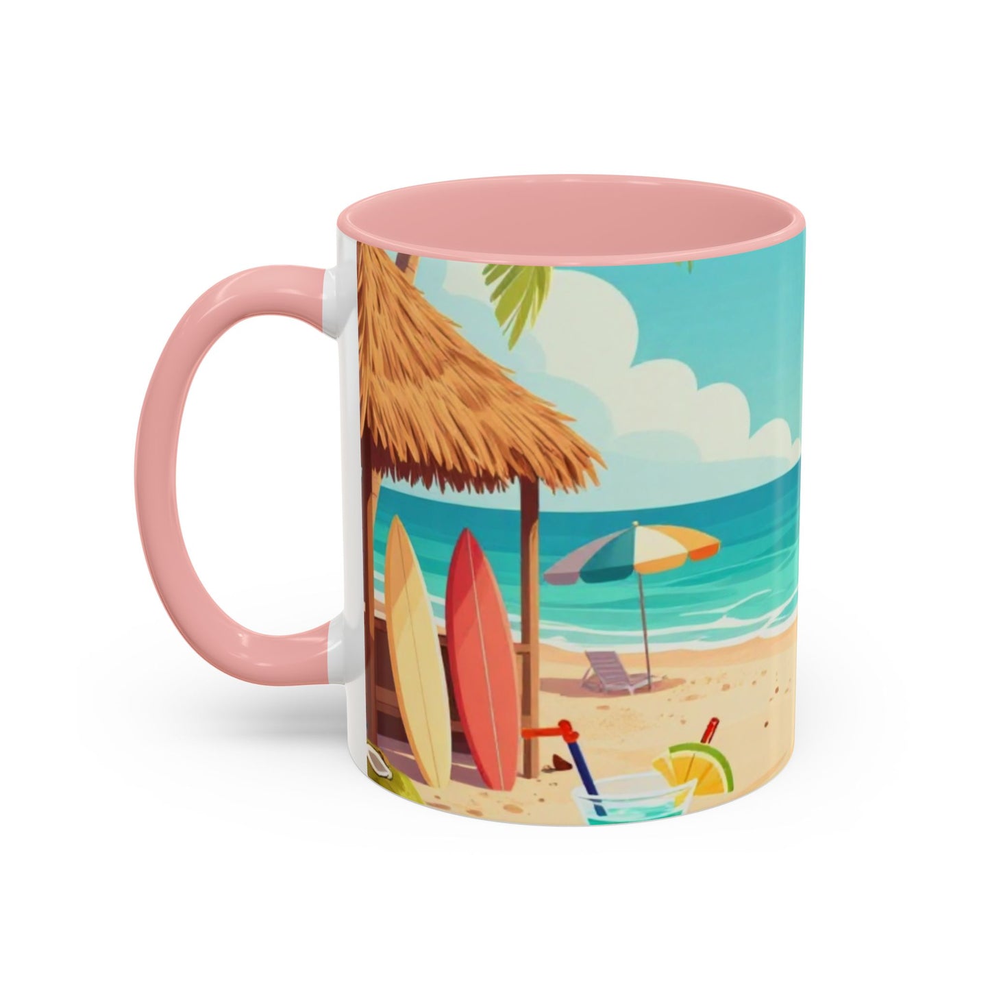 Beach Sunrise Coffee Mug — Tropical Ocean Scene Accent Mug (11/15oz)
