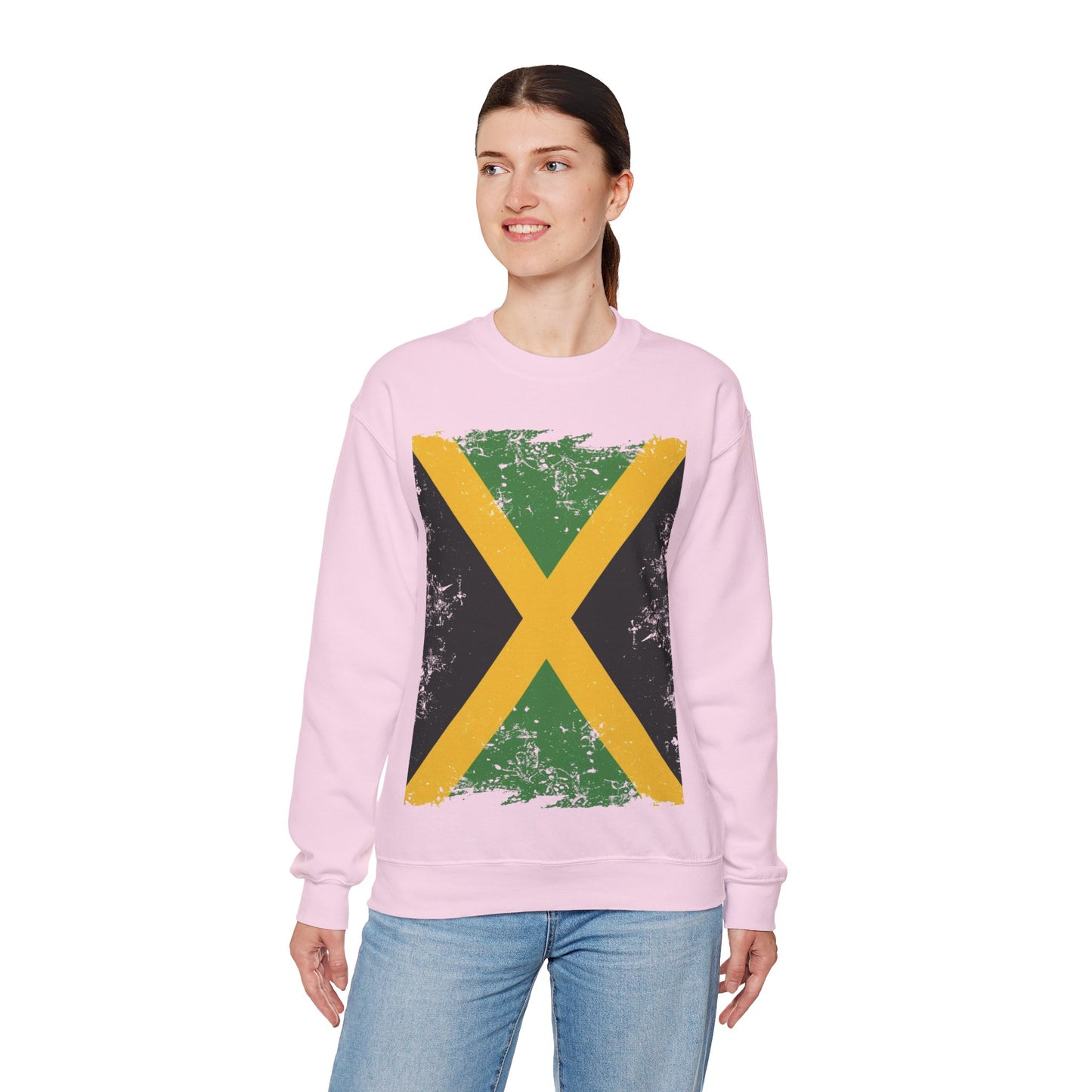 Jamaican Flag Crewneck Sweatshirt, Unisex Sweatshirt, Casual Wear, Gift for Him or Her, Travel Apparel, Cultural Celebration