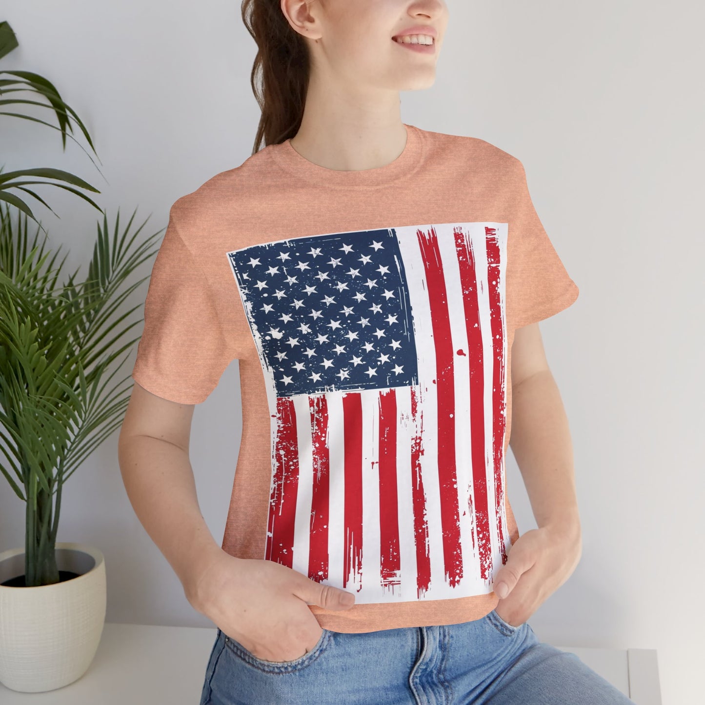 Camiseta Unisex Patriótica - Camisa de Bandera Americana Estilo Grunge, Ropa del Día de la Independencia, Celebración del 4 de Julio, Ropa Casual de Verano, Regalo para [...]