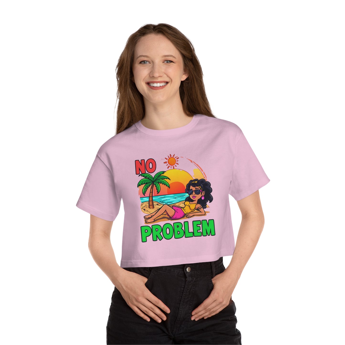 No Problem Cropped T-Shirt — Champion Women's Heritage Casual Tee