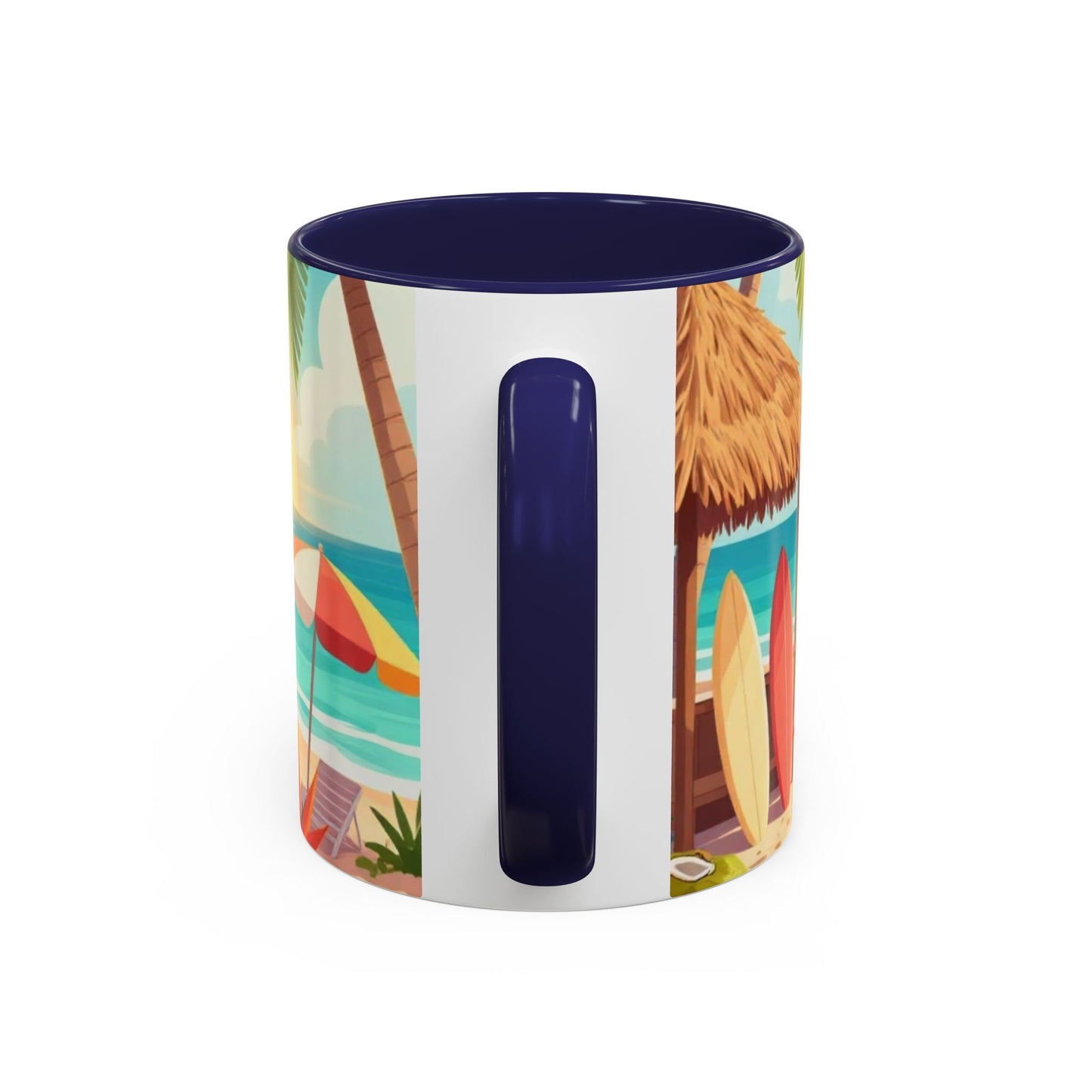 Beach Sunrise Coffee Mug — Tropical Ocean Scene Accent Mug (11/15oz)