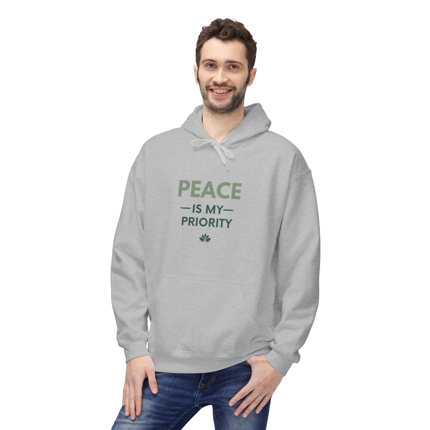 Peace Priority Hoodie - Unisex Midweight Softstyle Fleece Hoodie