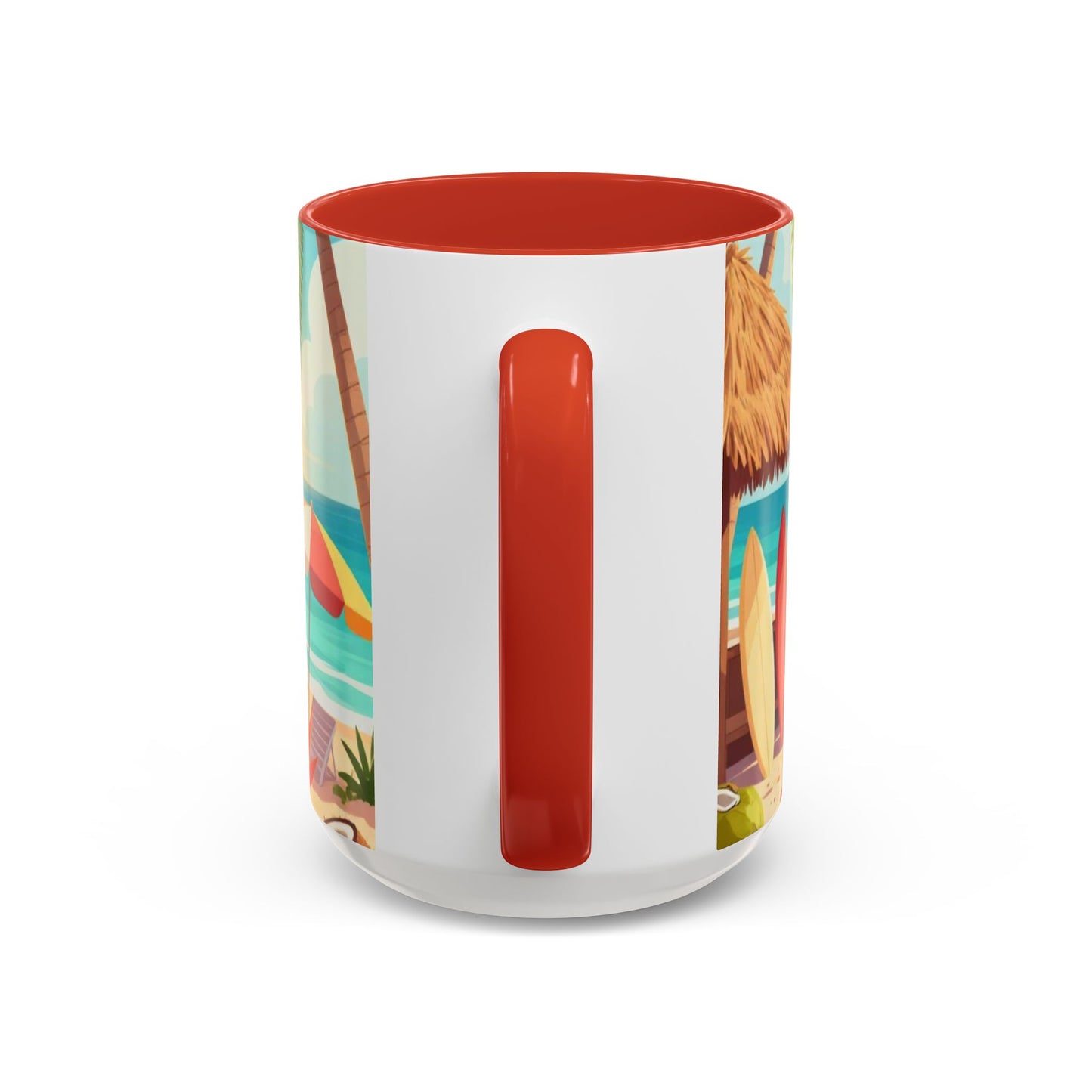 Beach Sunrise Coffee Mug — Tropical Ocean Scene Accent Mug (11/15oz)