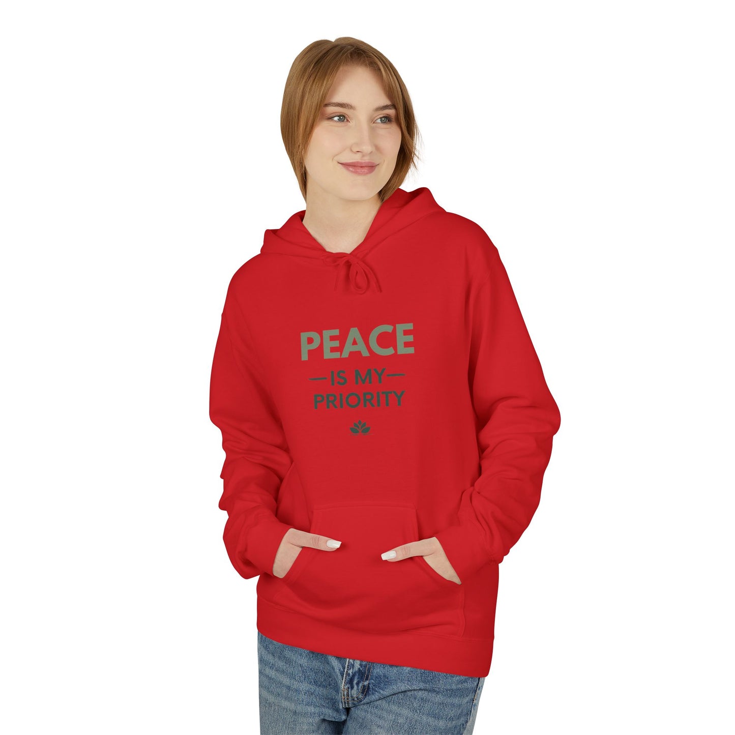 Peace Priority Hoodie - Unisex Midweight Softstyle Fleece Hoodie