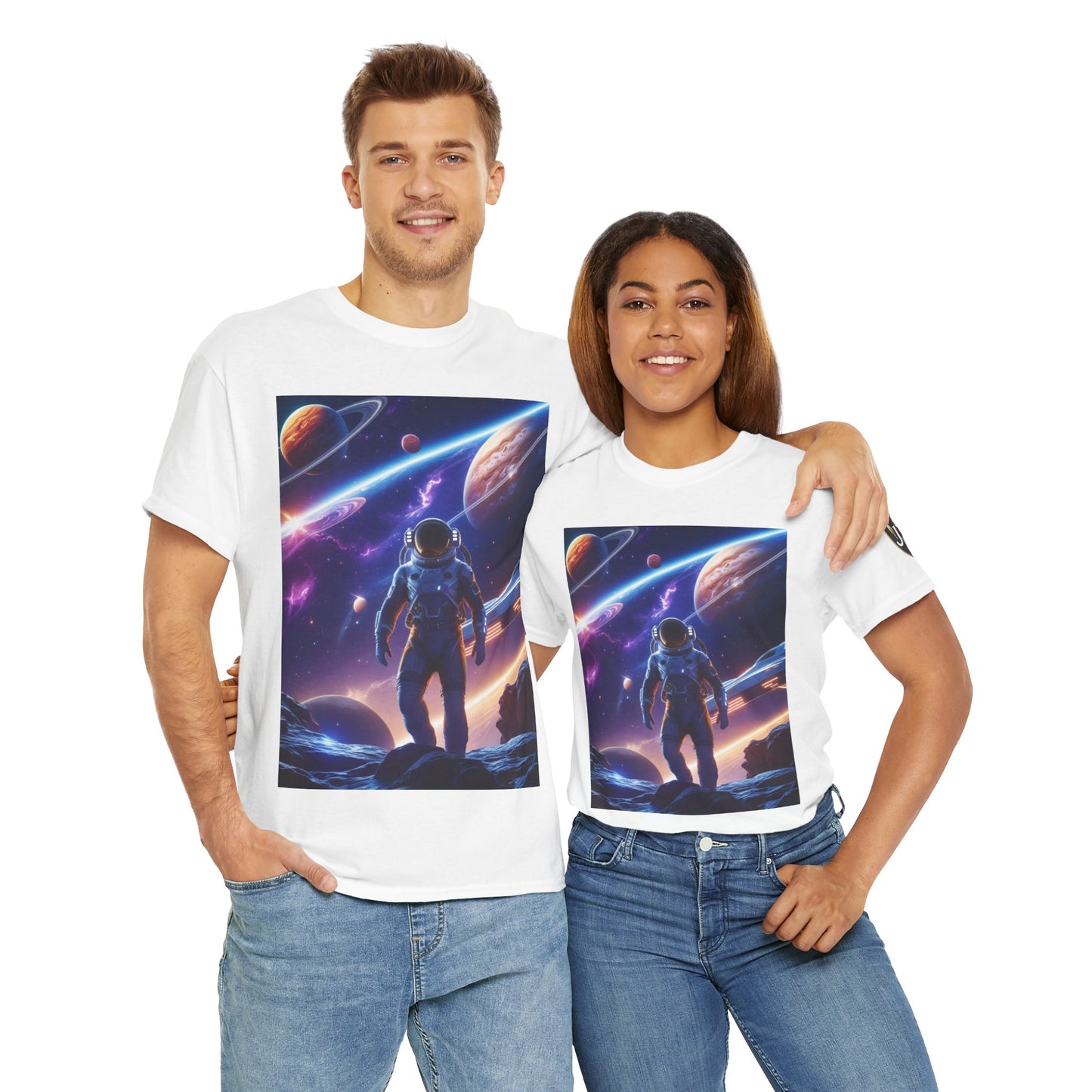 Space Scene Unisex Heavy Cotton Tee