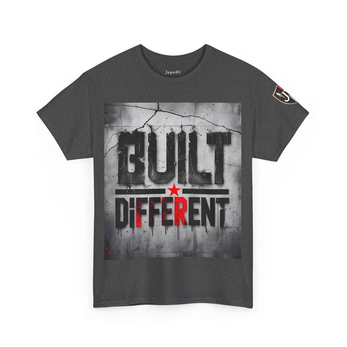 Graphic Tee - Built Different, Motivational Shirt for Him or Her