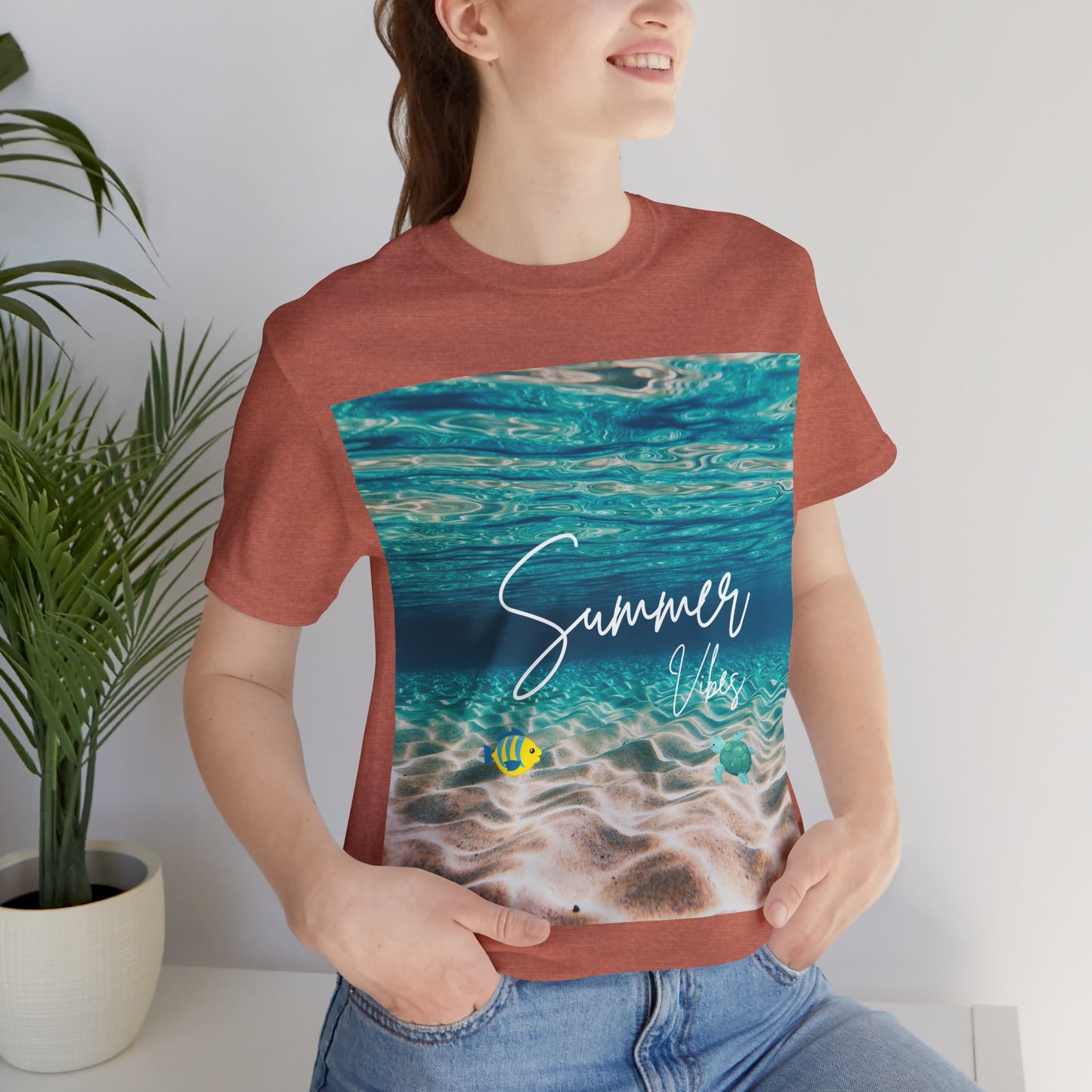 Summer Vibe Graphic Tee - Unisex Heavy Cotton Shirt for Him or Her