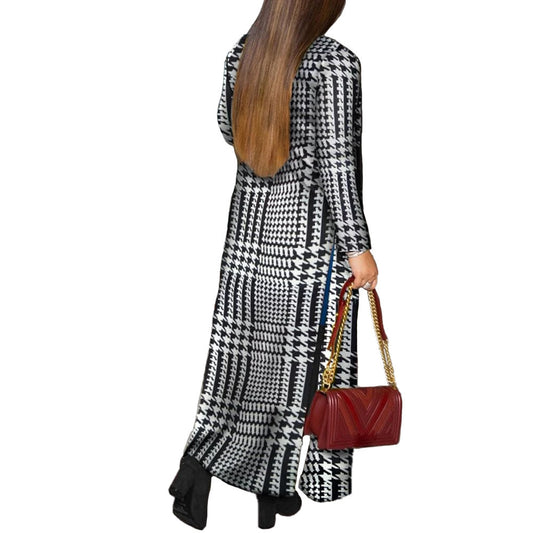 Women's Long Printed Cardigan – Lightweight Long Sleeve Layer