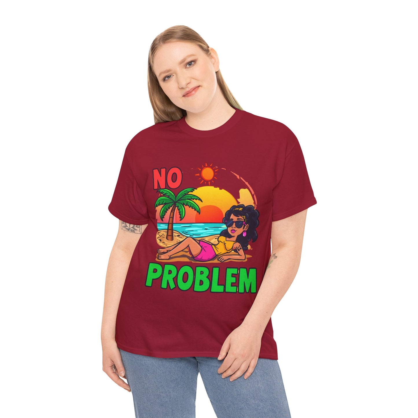 No Problem T-Shirt — Casual Graphic Tee with 'No Problem' Slogan