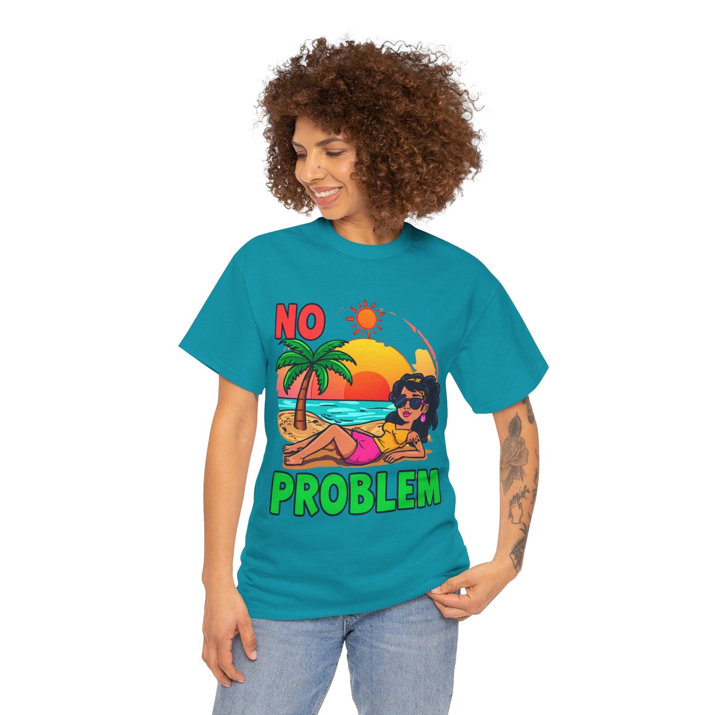 No Problem T-Shirt — Casual Graphic Tee with 'No Problem' Slogan