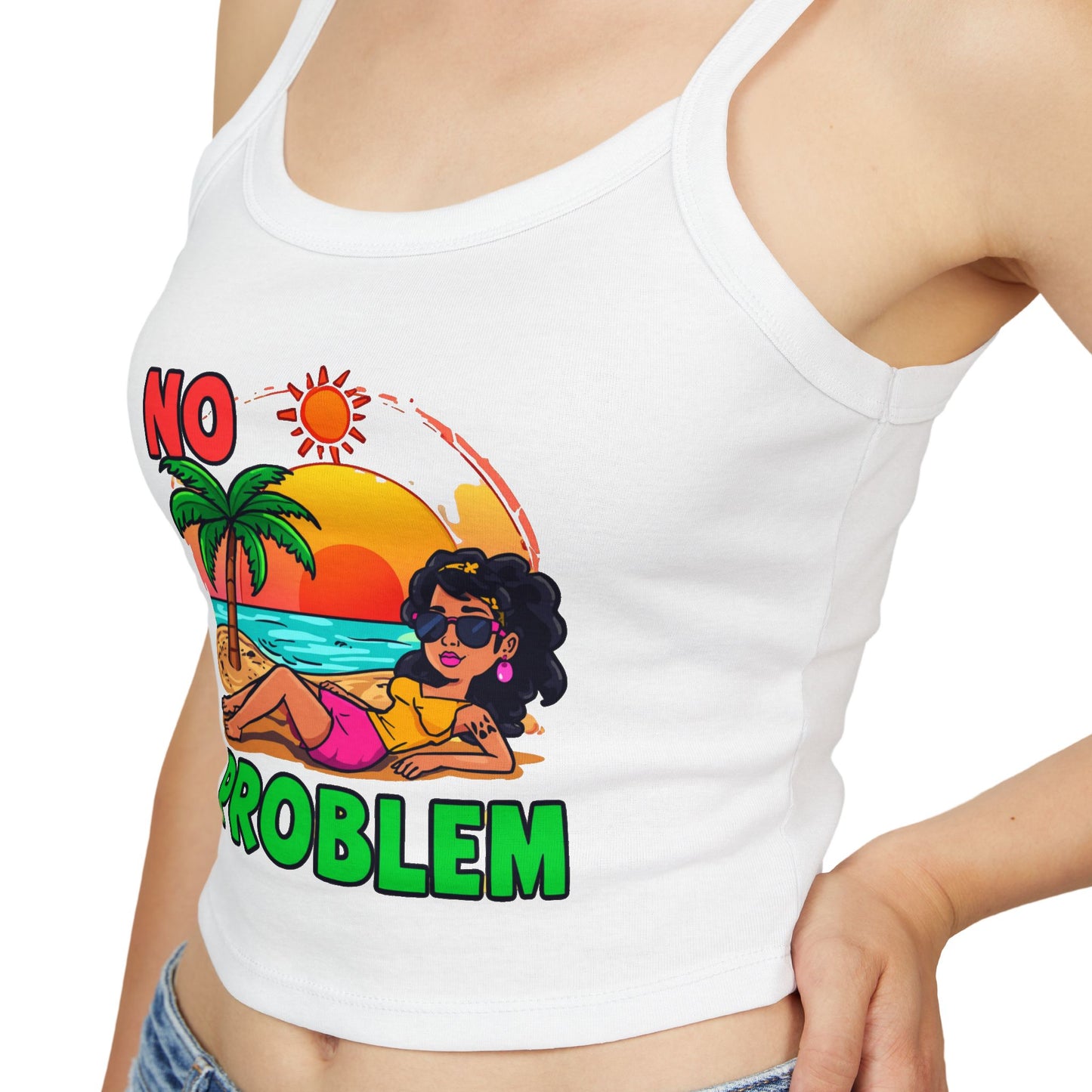 No Problem Women's Tank Top – Spaghetti Strap Summer Casual