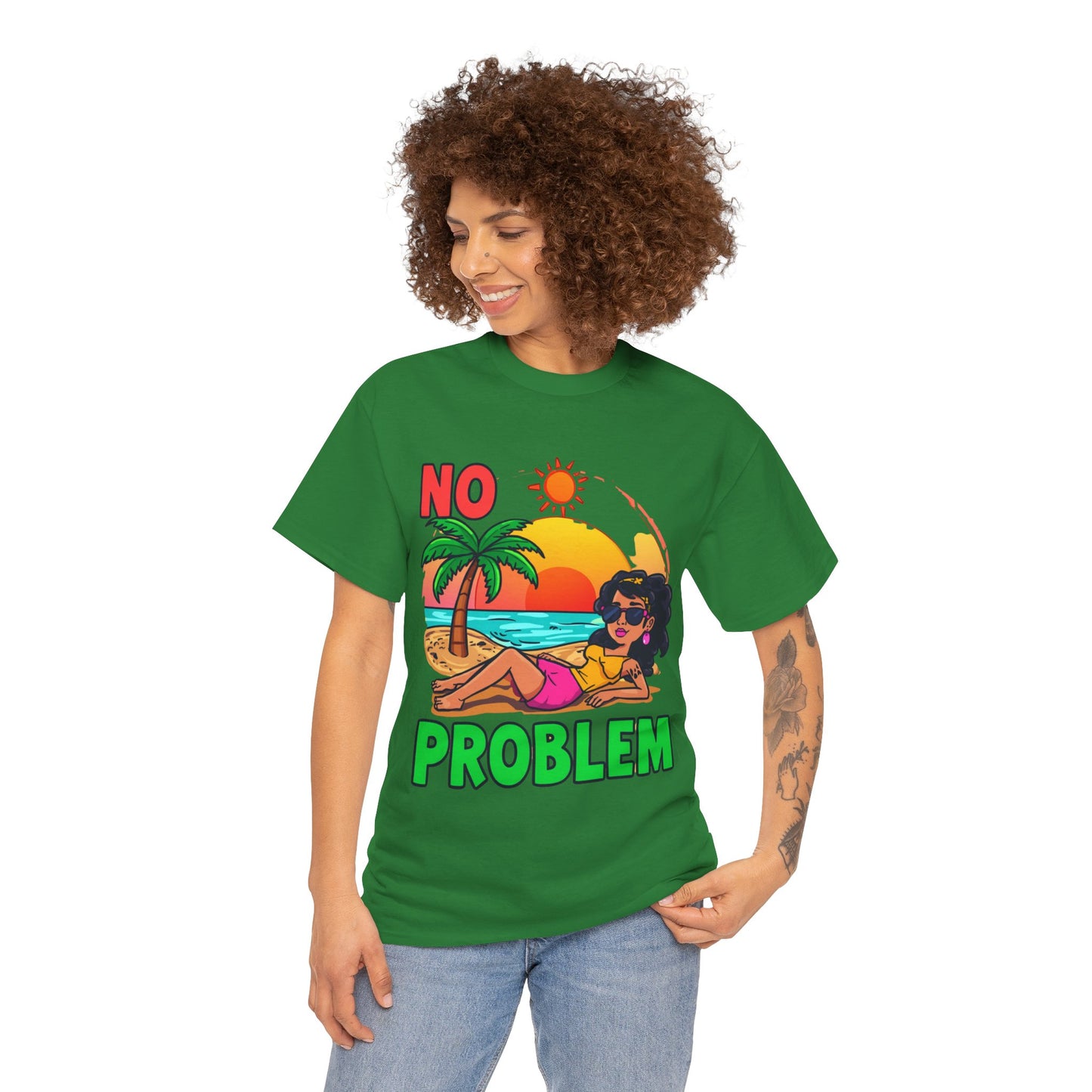 No Problem T-Shirt — Casual Graphic Tee with 'No Problem' Slogan
