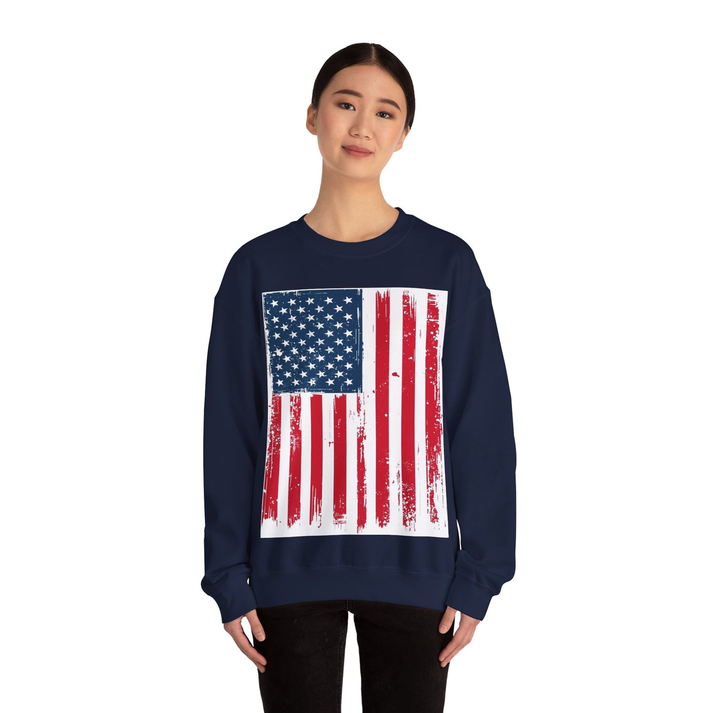 USA Flag Unisex Heavy Blend™ Crewneck Sweatshirt