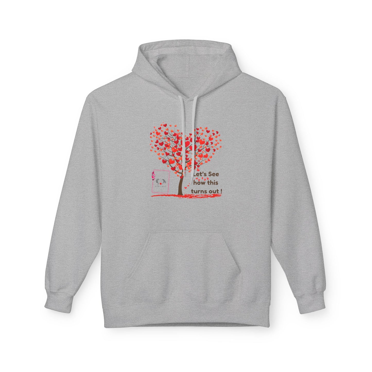 Heart Tree Fleece Hoodie – Cozy Gift for Love, Valentine's, Couples, Hoodie for Everyone, Soft Style, Unisex Apparel