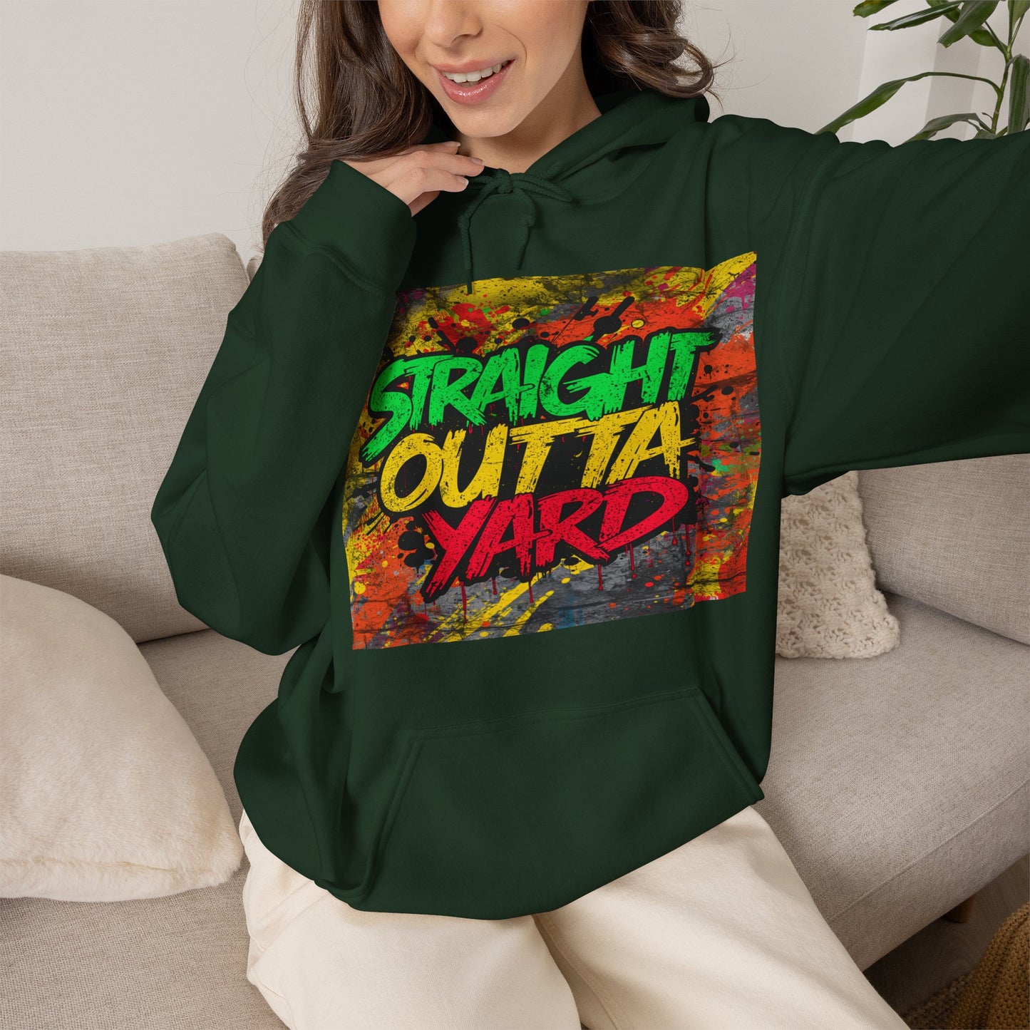 Straight Outta Yard Hoodie — Funny Gardening & Backyard Work Hoodie
