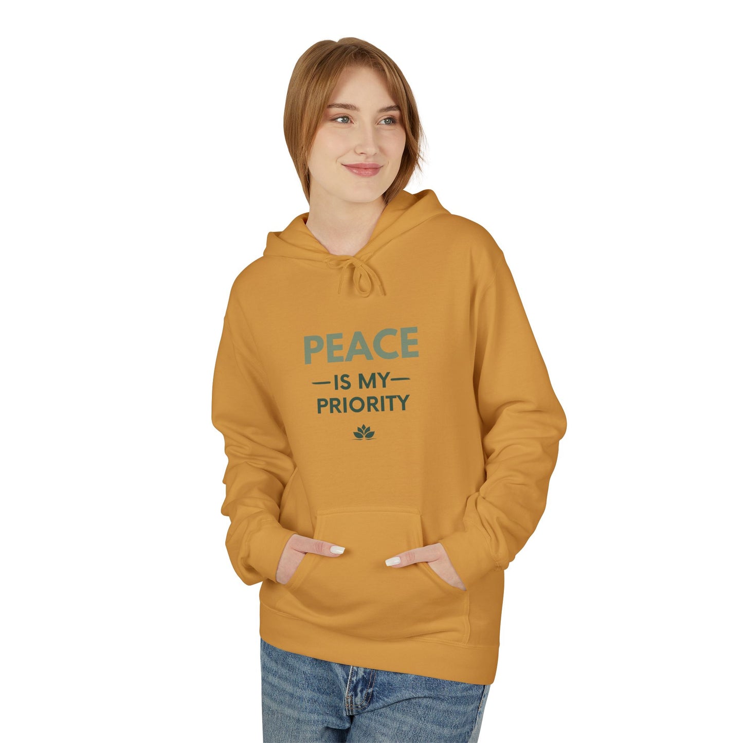 Peace Priority Hoodie - Unisex Fleece Sweatshirt