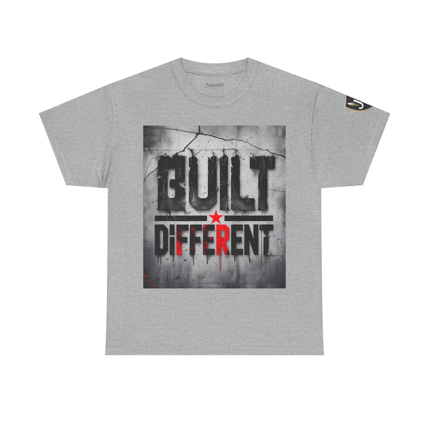 Graphic Tee - Built Different, Motivational Shirt for Him or Her
