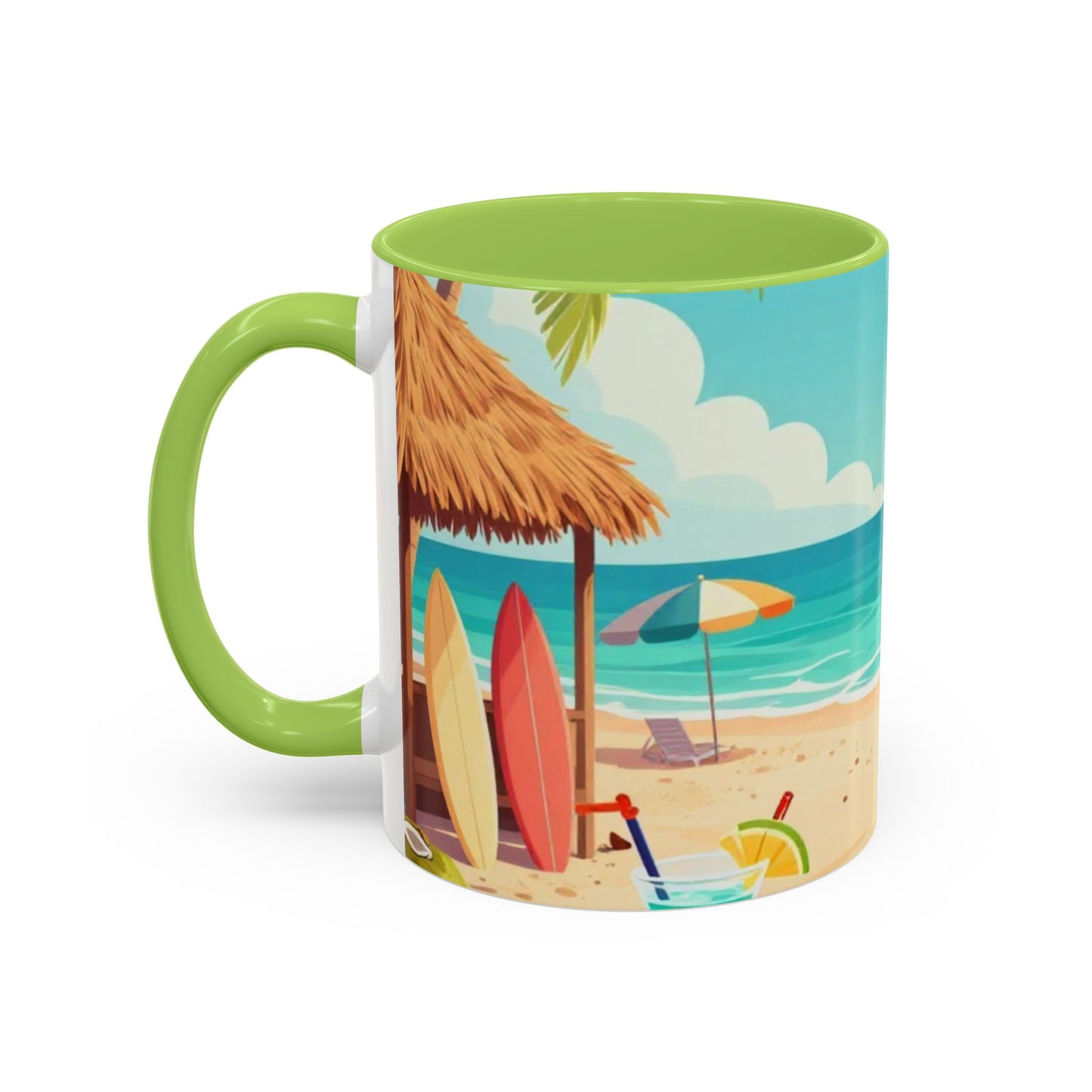Beach Sunrise Coffee Mug — Tropical Ocean Scene Accent Mug (11/15oz)