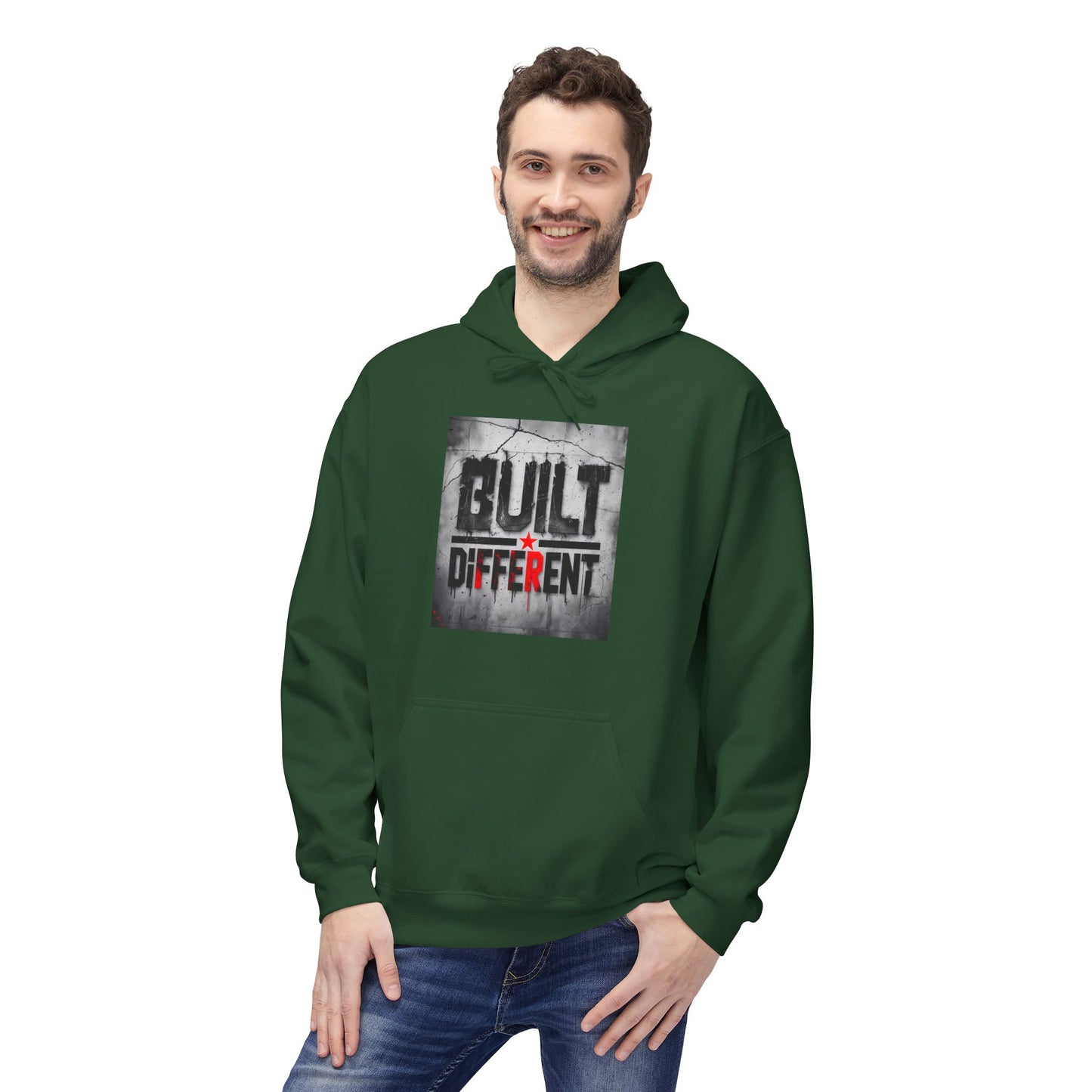 Built Different Midweight Soft style Fleece Hoodie, Unisex Comfort, Casual Wear for All Occasions