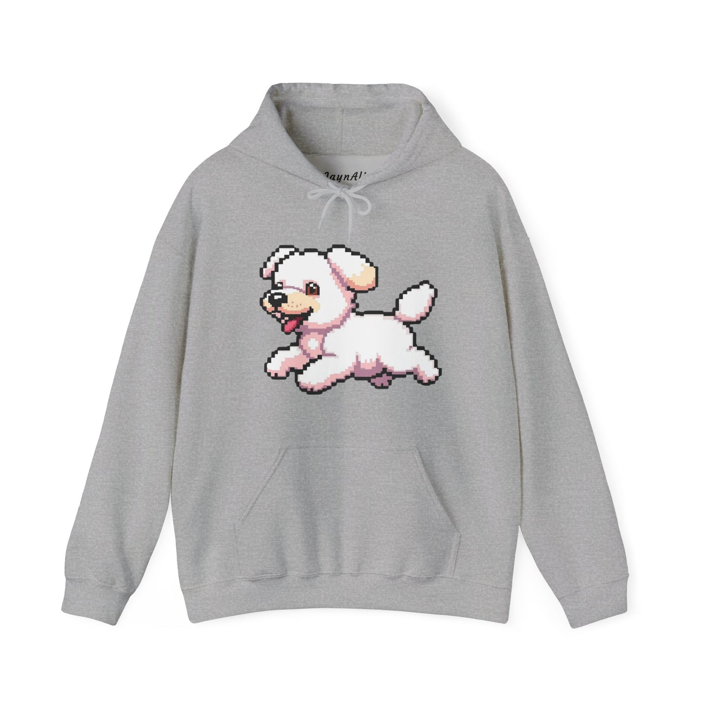 Pixelated Dog Unisex Hoodie, Cozy Pet Lover Sweatshirt, Cute Dog Design, Gift for Animal Lovers, Ideal for Casual Wear, Perfect for Holidays