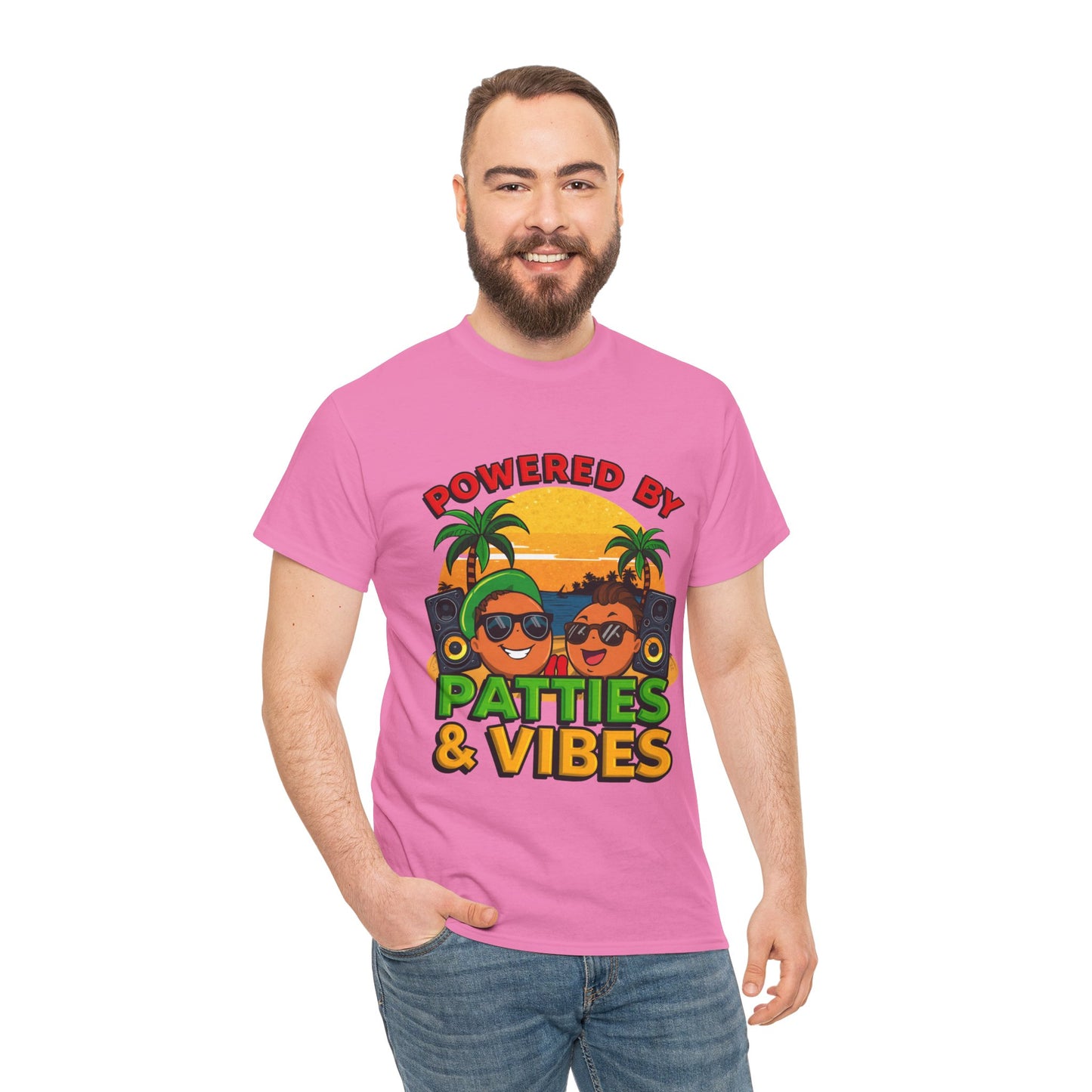 Patties and Vibes T-Shirt — Casual Jamaican Phrase Tee
