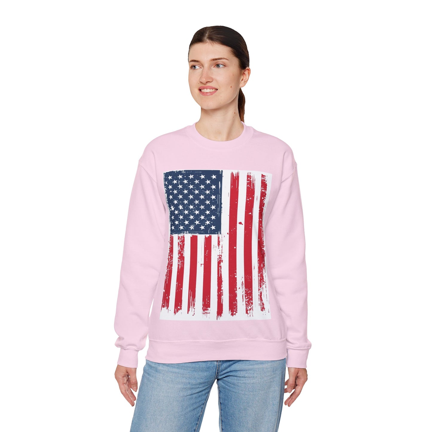 USA Flag Unisex Heavy Blend™ Crewneck Sweatshirt