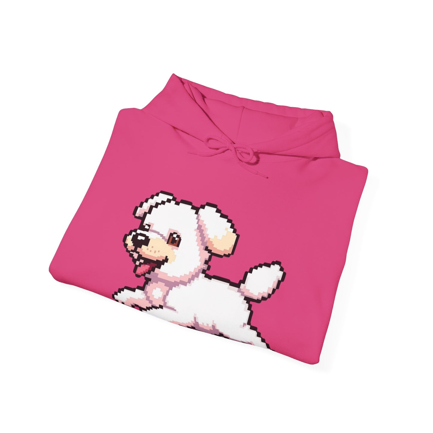 Pixelated Dog Unisex Hoodie, Cozy Pet Lover Sweatshirt, Cute Dog Design, Gift for Animal Lovers, Ideal for Casual Wear, Perfect for Holidays