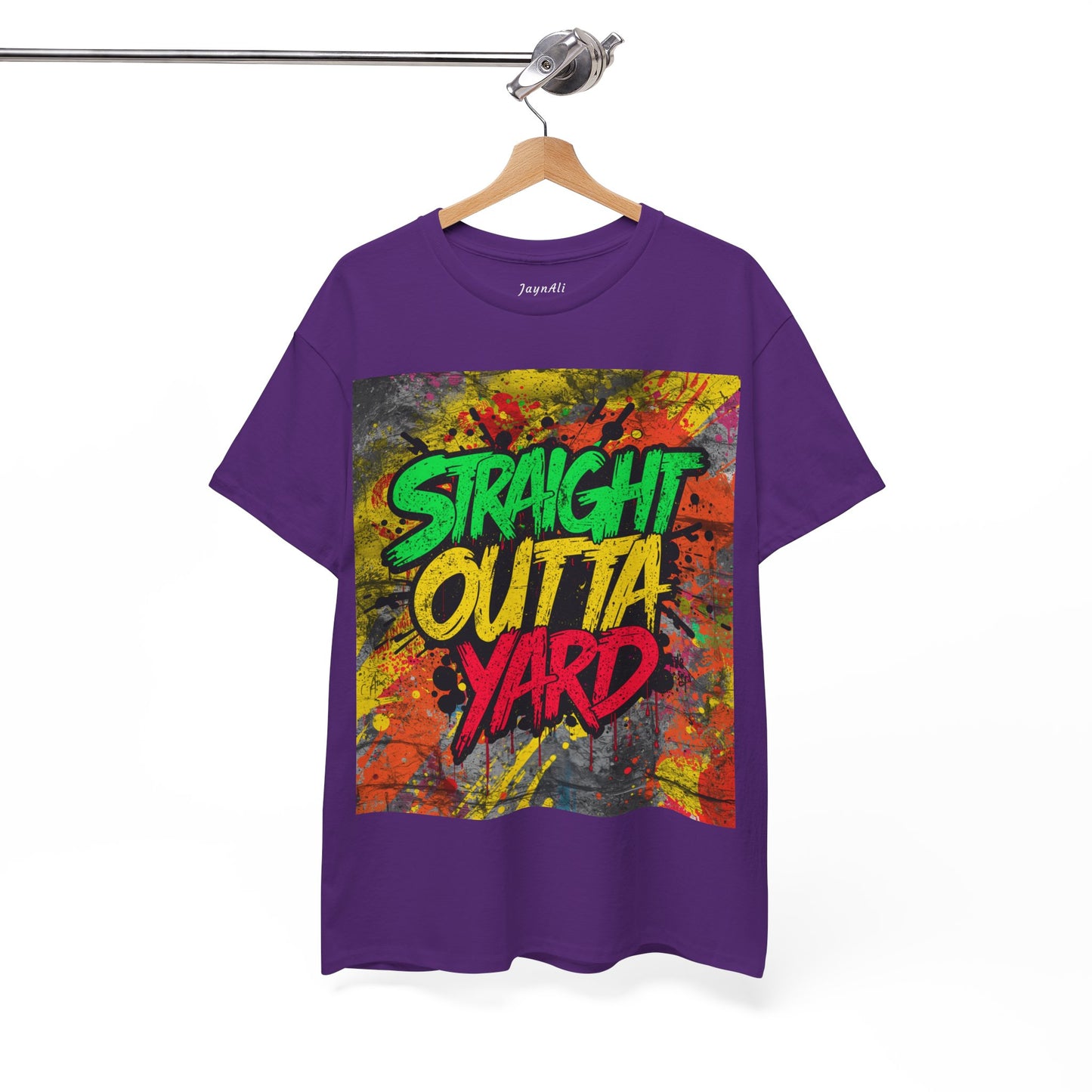 Straight Outta Yard T-Shirt — Casual Jamaican Phrase Tee