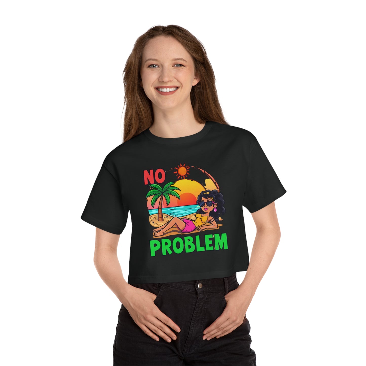 No Problem Cropped T-Shirt — Champion Women's Heritage Casual Tee