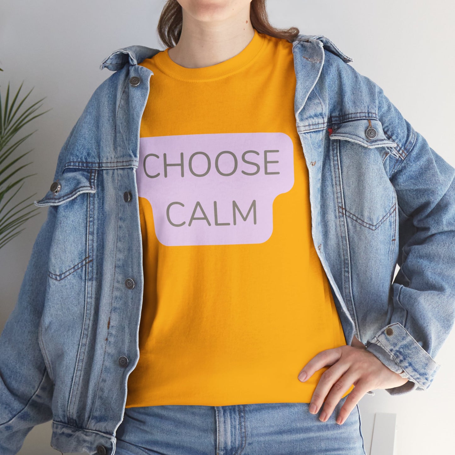 Choose Calm T-Shirt — Minimal Pastel Graphic Tee for Mindfulness & Relaxation