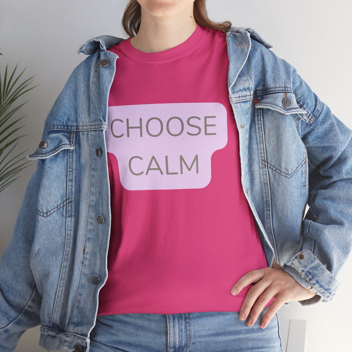 Choose Calm T-Shirt — Minimal Pastel Graphic Tee for Mindfulness & Relaxation