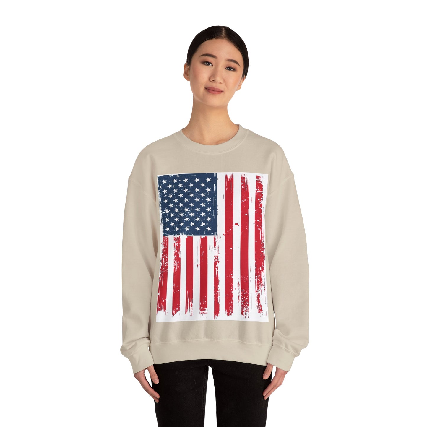 USA Flag Unisex Heavy Blend™ Crewneck Sweatshirt