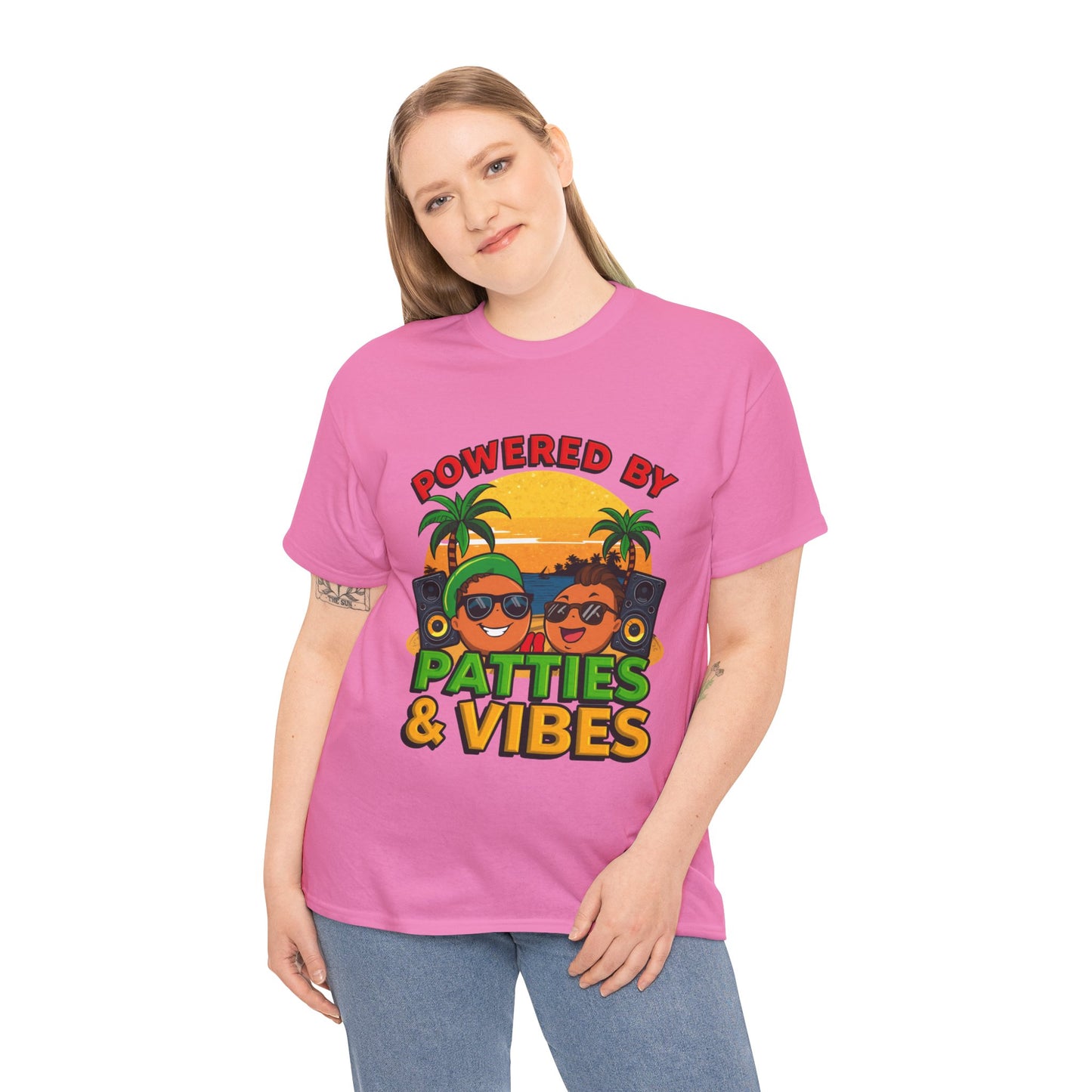 Patties and Vibes T-Shirt — Casual Jamaican Phrase Tee