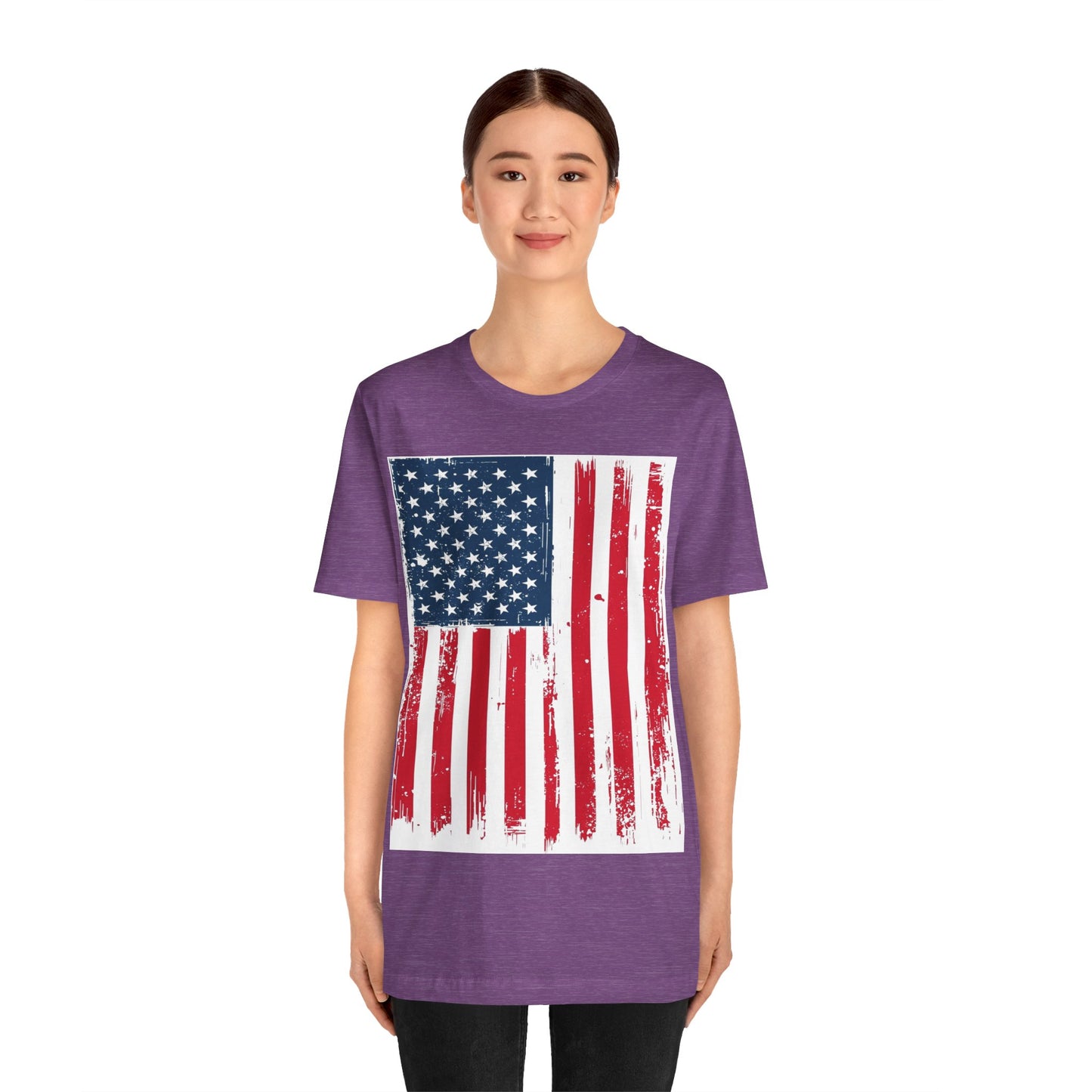 Camiseta Unisex Patriótica - Camisa de Bandera Americana Estilo Grunge, Ropa del Día de la Independencia, Celebración del 4 de Julio, Ropa Casual de Verano, Regalo para [...]