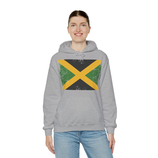 Jamaican Flag Hoodie, Unisex Heavy Blend Hooded Sweatshirt, Cool Casual Wear, Perfect for Festivals, Celebration Apparel, Gift for him/her