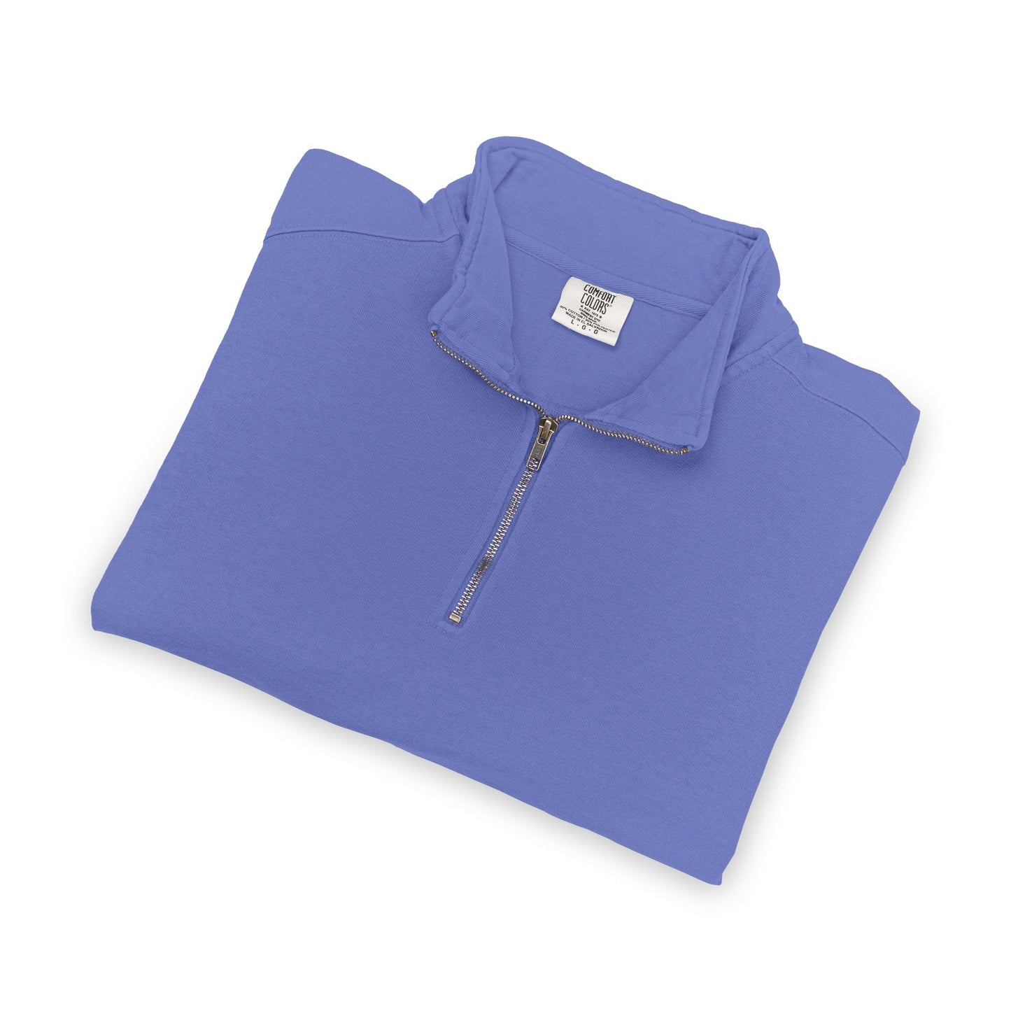 Choose Calm Quarter-Zip Sweatshirt — Relaxed Pullover with 'CHOOSE CALM' Back Graphic