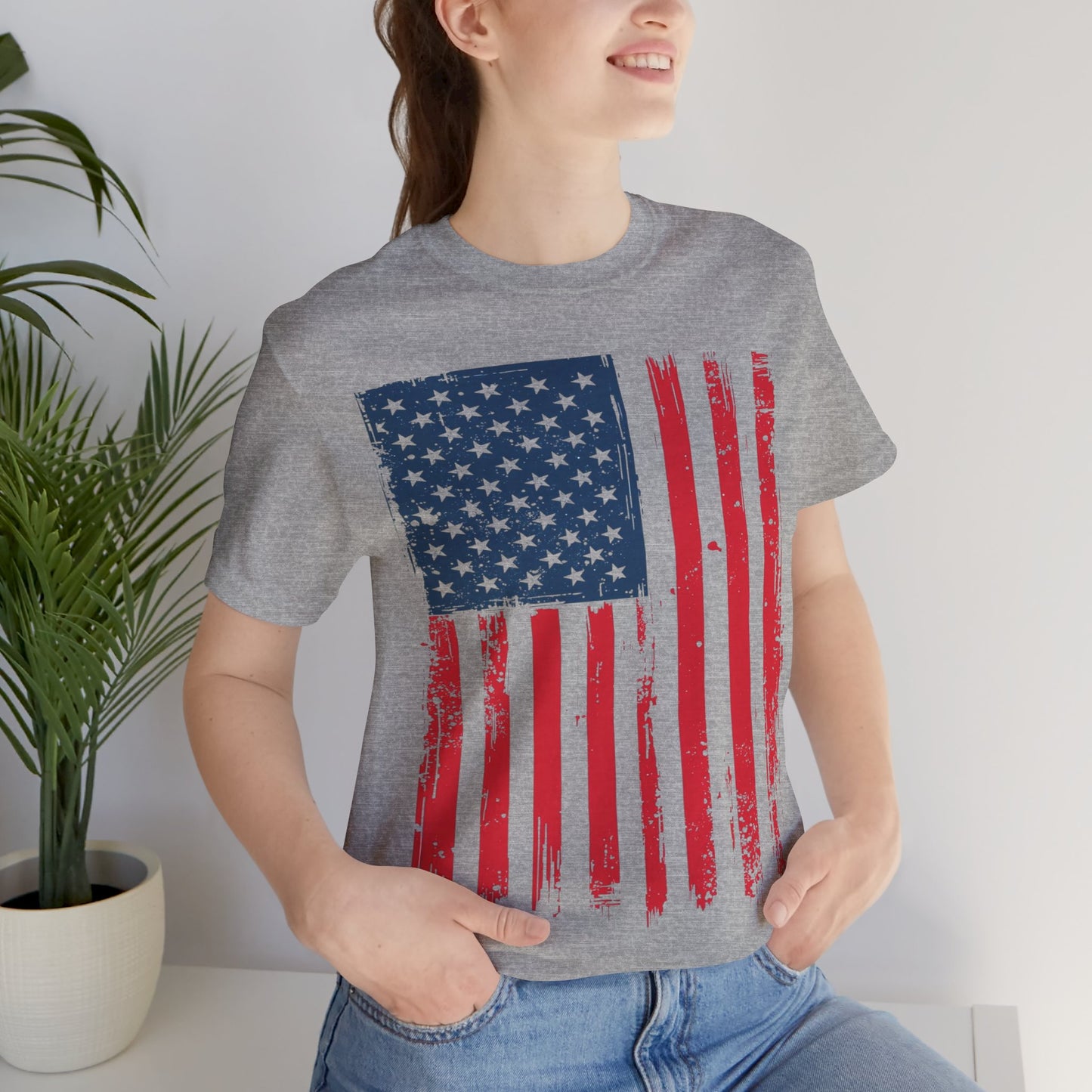 Patriotic Unisex Tee - Grunge American Flag Shirt, Independence Day Apparel, July 4th Celebration, Casual Summer Wear, Gift for [...]
