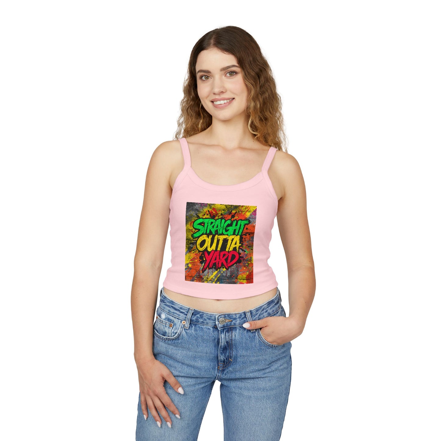 Straight Outta Yard Women's Tank Top — Funny Gardening Mom Spaghetti Strap Top