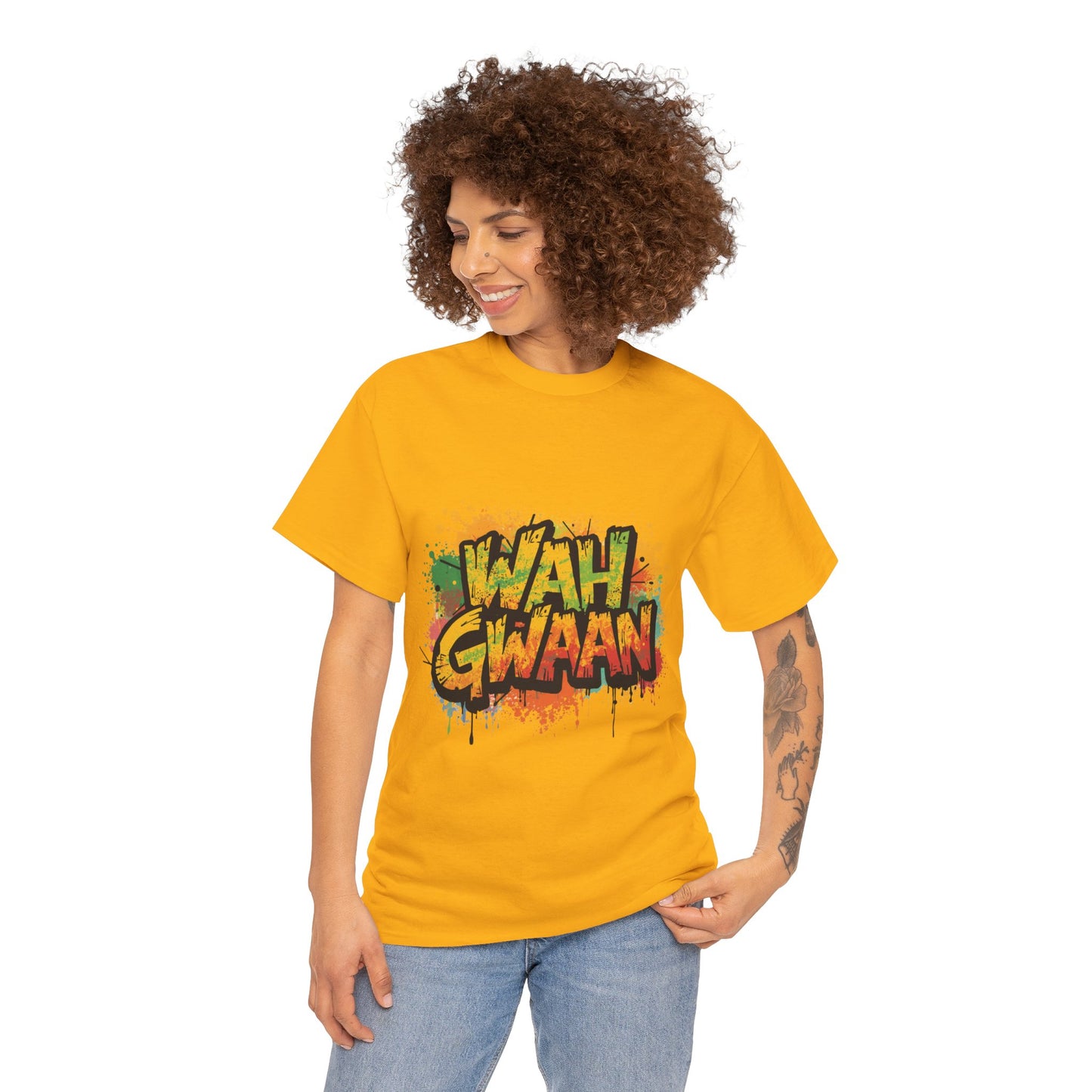 Wah Gwaan Graphic T-Shirt — Casual Jamaican Phrase Tee