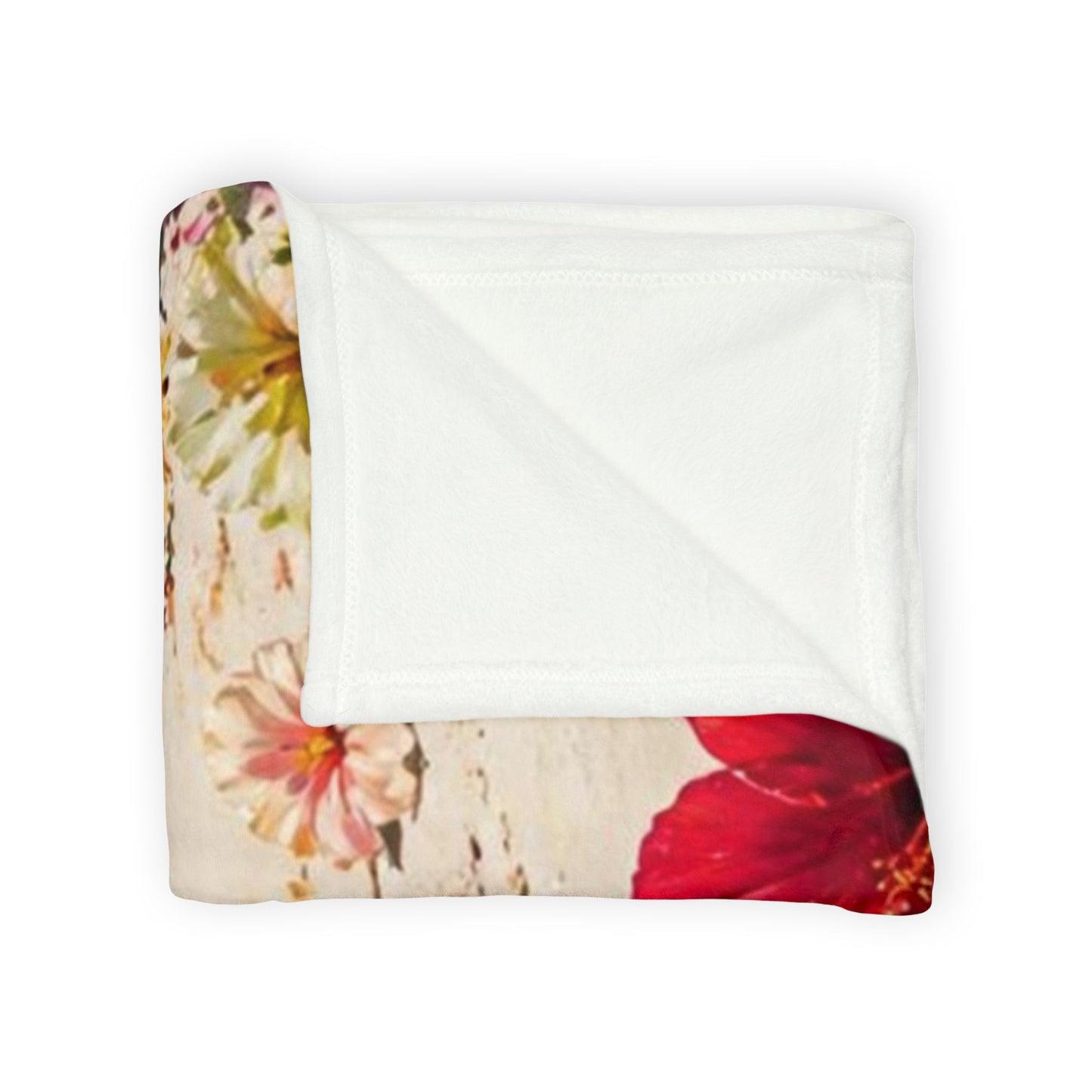 Tropical Beach Blanket — Palm Trees, Ocean Waves & Hibiscus Coastal Throw