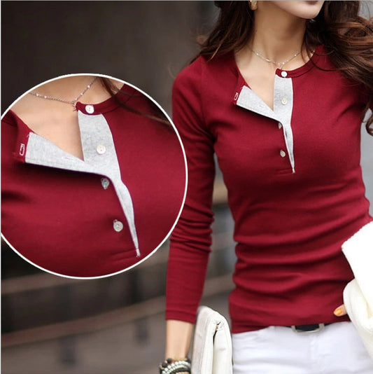 Women's Solid Long Sleeve Basic Shirt – Everyday Essential