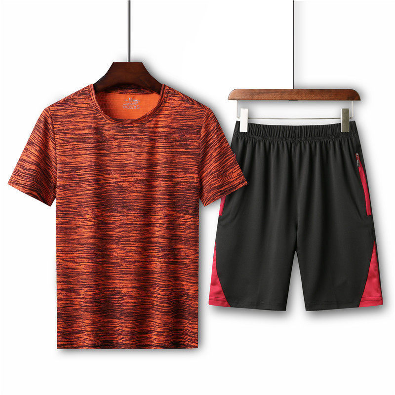 Men’s Summer Fitness Set – Quick-Dry T-Shirt & Shorts Running Suit