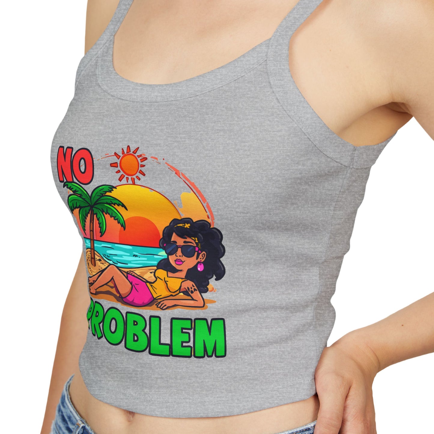 No Problem Women's Tank Top – Spaghetti Strap Summer Casual