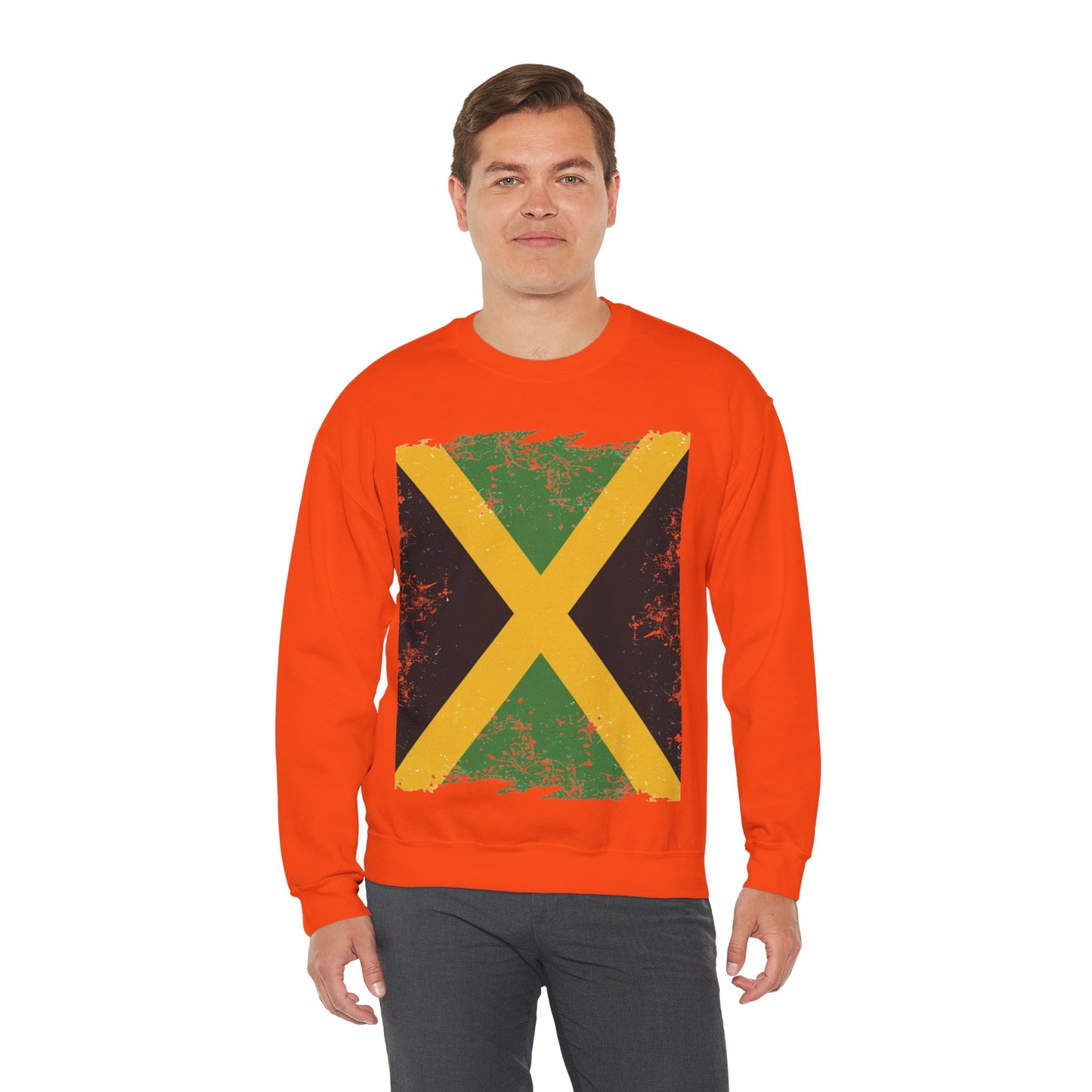 Jamaican Flag Crewneck Sweatshirt, Unisex Sweatshirt, Casual Wear, Gift for Him or Her, Travel Apparel, Cultural Celebration