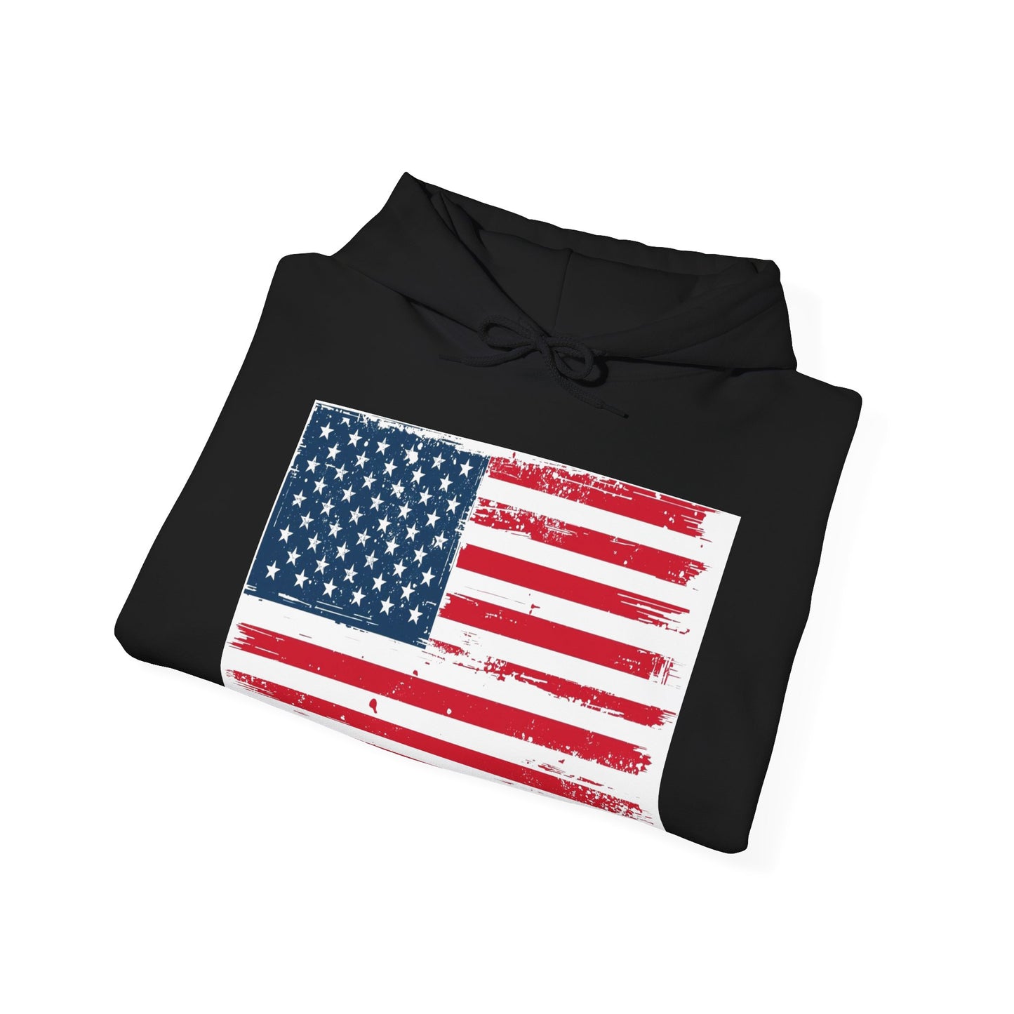 Vintage American Flag Hoodie, Unisex Sweatshirt for Independence Day, Patriotic Gift, Cozy Outerwear, 4th of July Celebration