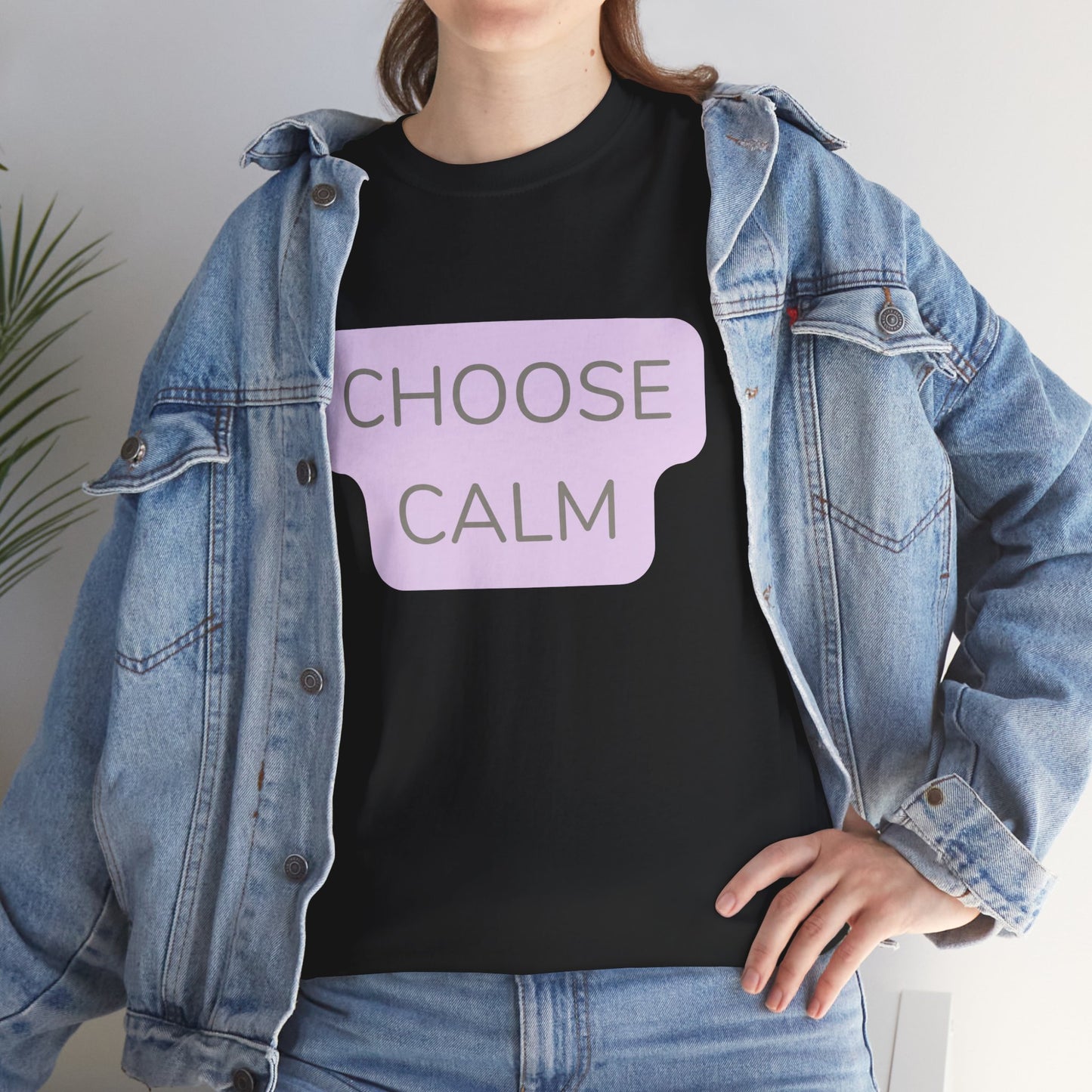 Choose Calm T-Shirt — Minimal Pastel Graphic Tee for Mindfulness & Relaxation